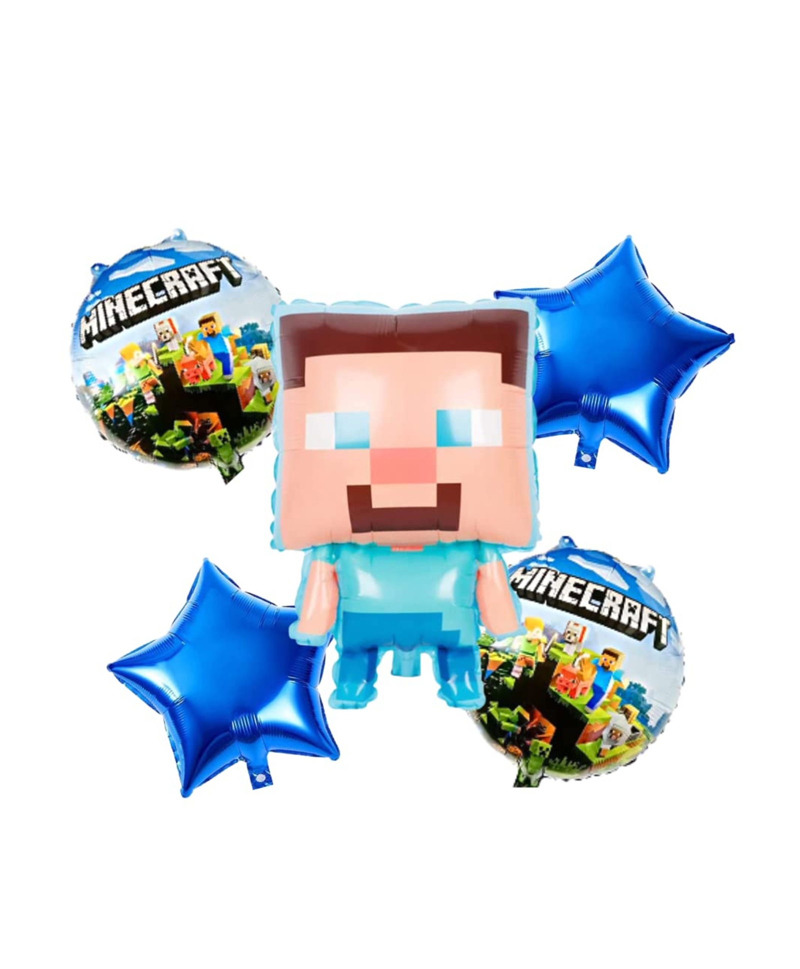 Bubble Trouble Minecraft Foil Balloon Set of 5 Pcs for Happy Birthday Decorations | Kids Party Décor | Video Game Theme Birthday Decorations | Minecraft Theme Birthday Decoration-image-36