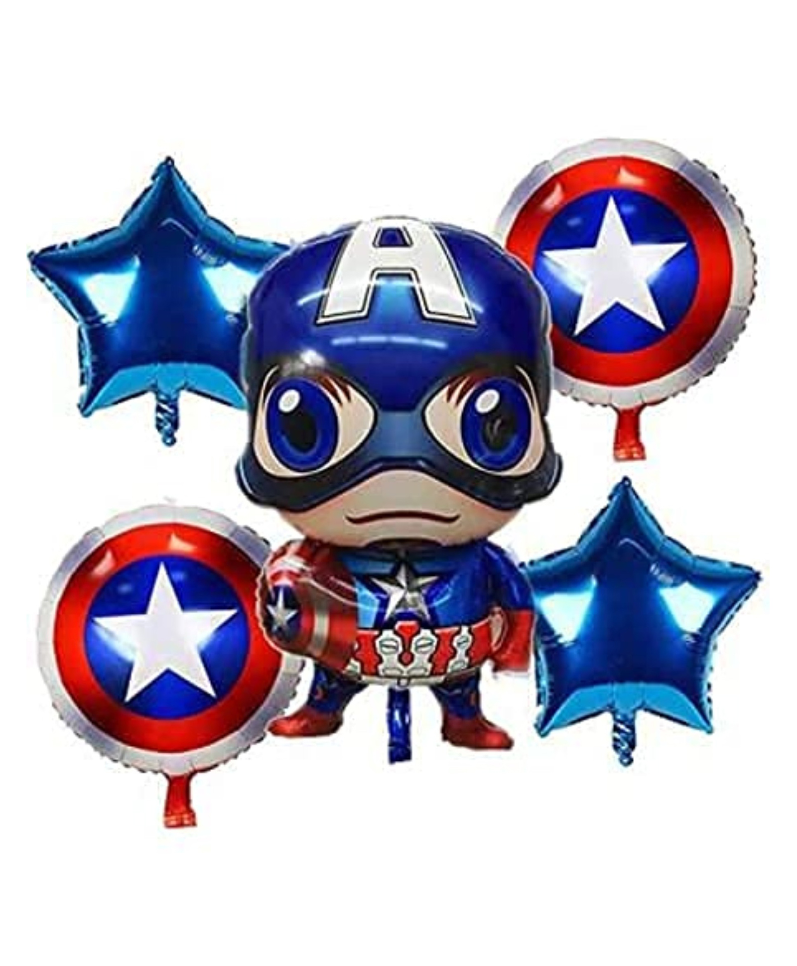 Bubble Trouble 5 Pcs Captain America Character Foil Balloon-image-5