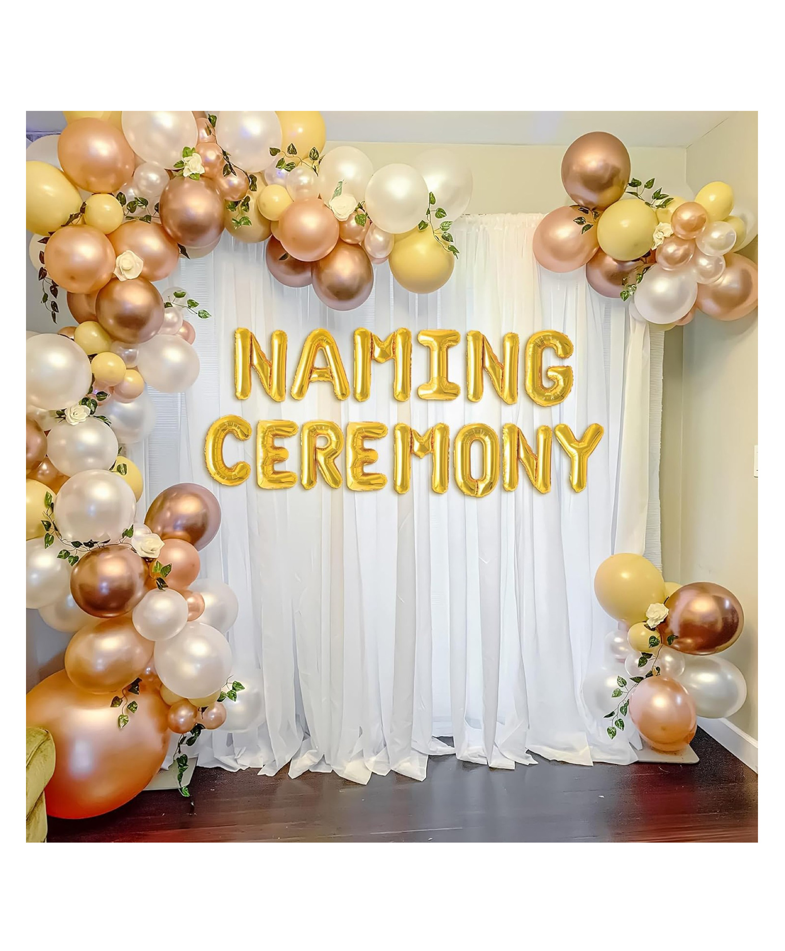 Bubble Trouble Naming Ceremony Decorations Kit Baby Name Revealing Decoration Items Baby Naming Ceremony Decoration Items For Girl Boy Kids Naming Ceremony Backdrop Namkaran Ceremony Decoration 64 Pc-image-1