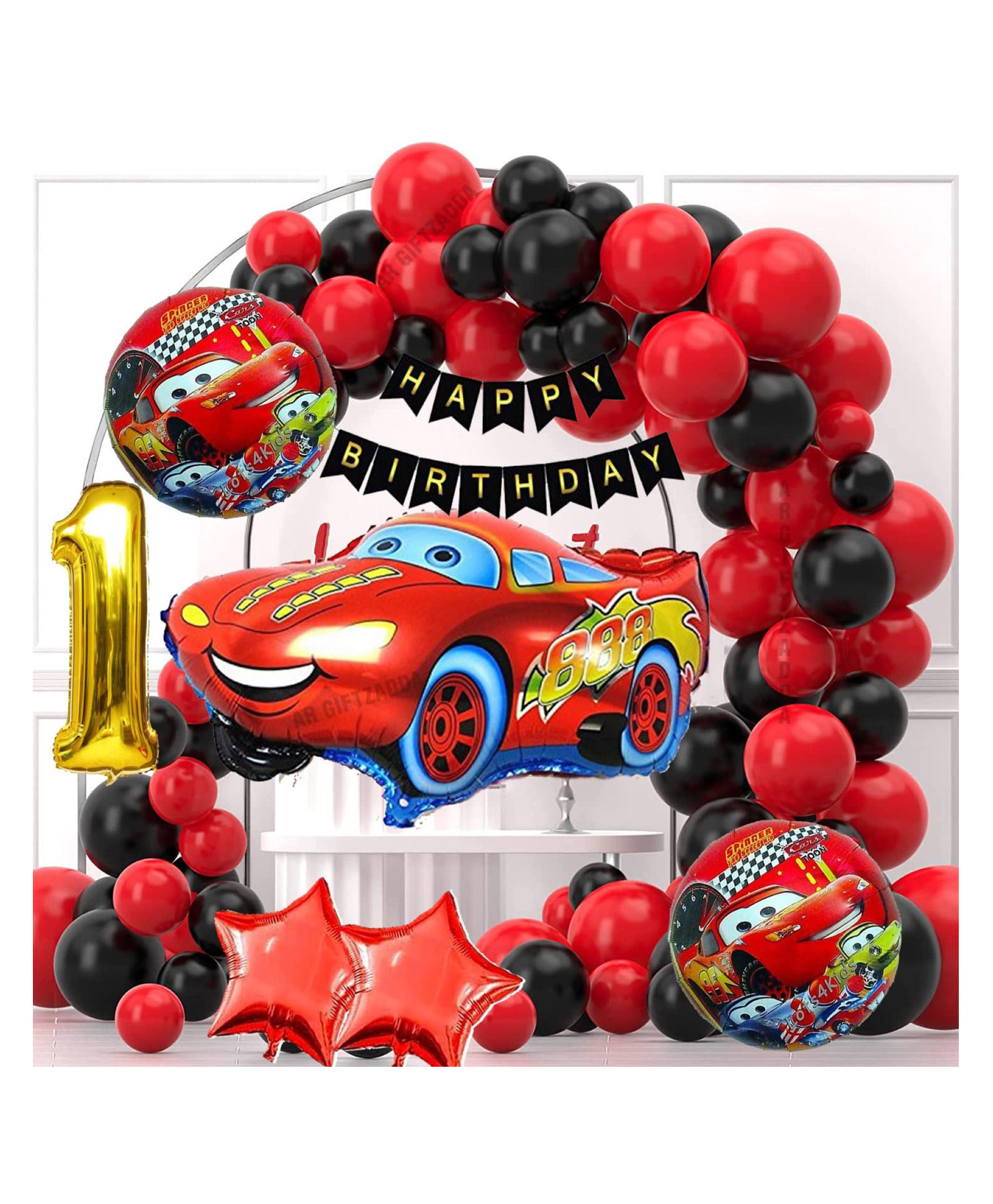 Bubble Trouble Car Theme Birthday Decorations37 pcs Car Theme Birthday Balloons for BoysCar Theme Decoration for 1st BirthdayKids Birthday Decoration Items (1st Car Kit)-picture-38