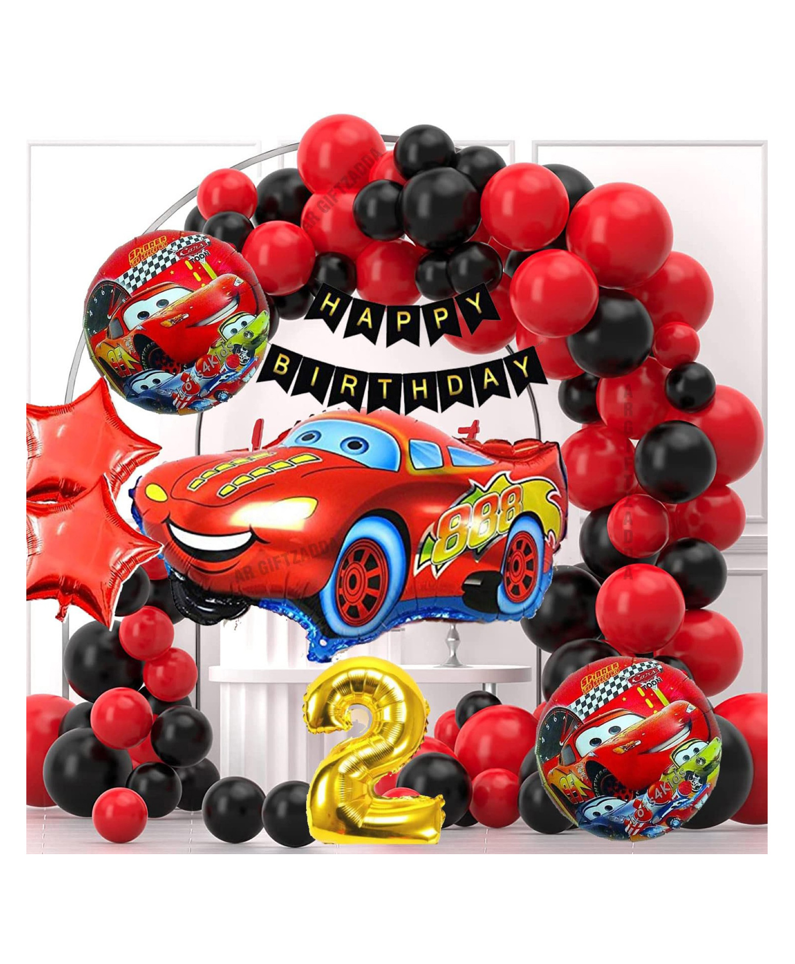 Bubble Trouble Car Theme Birthday Decorations37 pcs Car Theme Birthday Balloons for BoysCar Theme Decoration for 2nd BirthdayKids Birthday Decoration Items (2nd Car Kit)-picture-40