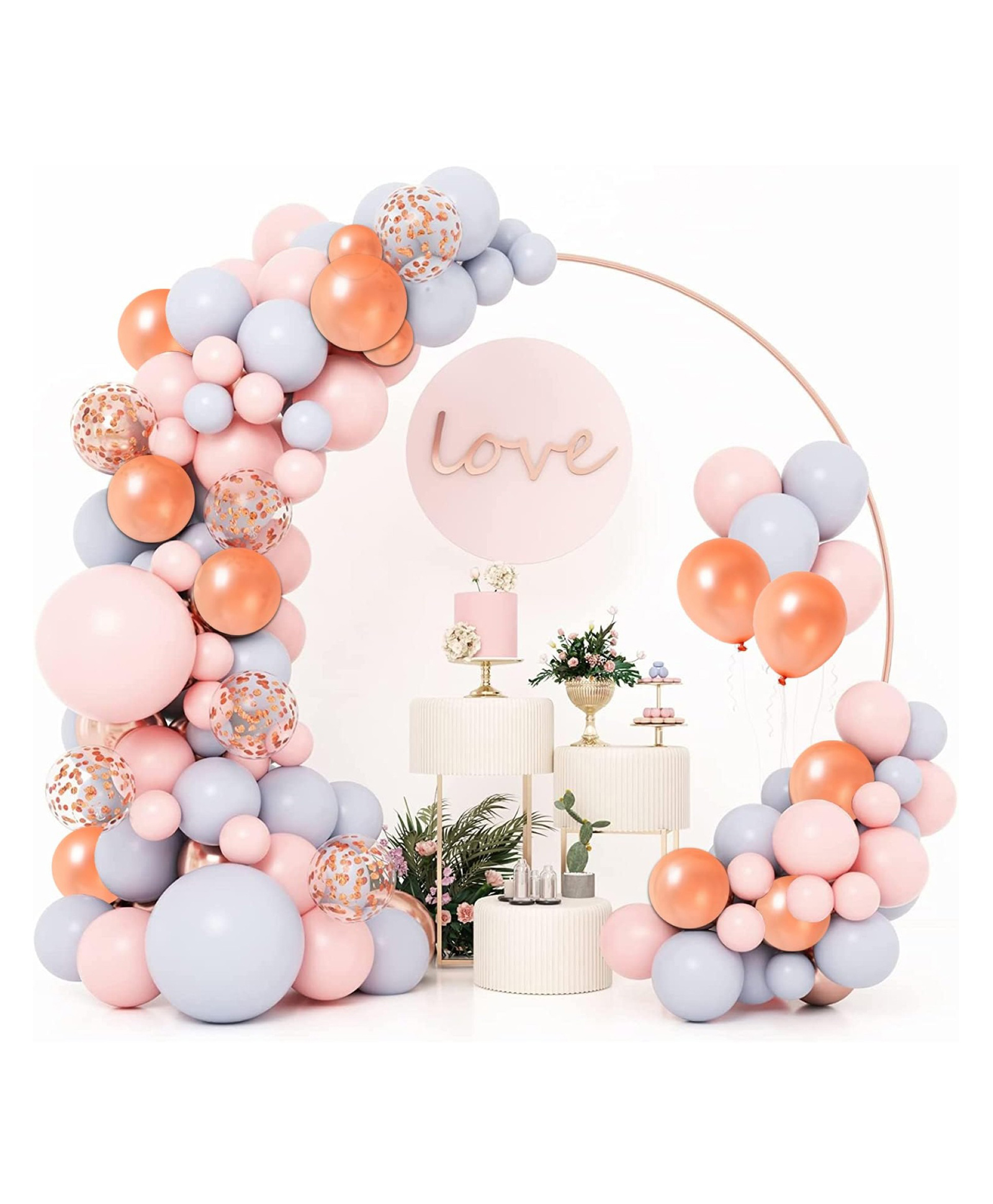 Bubble Trouble Pastel Pink Blue Balloons Garland Decorations For Birthday Parties Decoration Bride To Be Mr & Mrs Decoration Happy Anniversary Baby Shower Decoration Set Of 77 Pcs Rubber-image-49