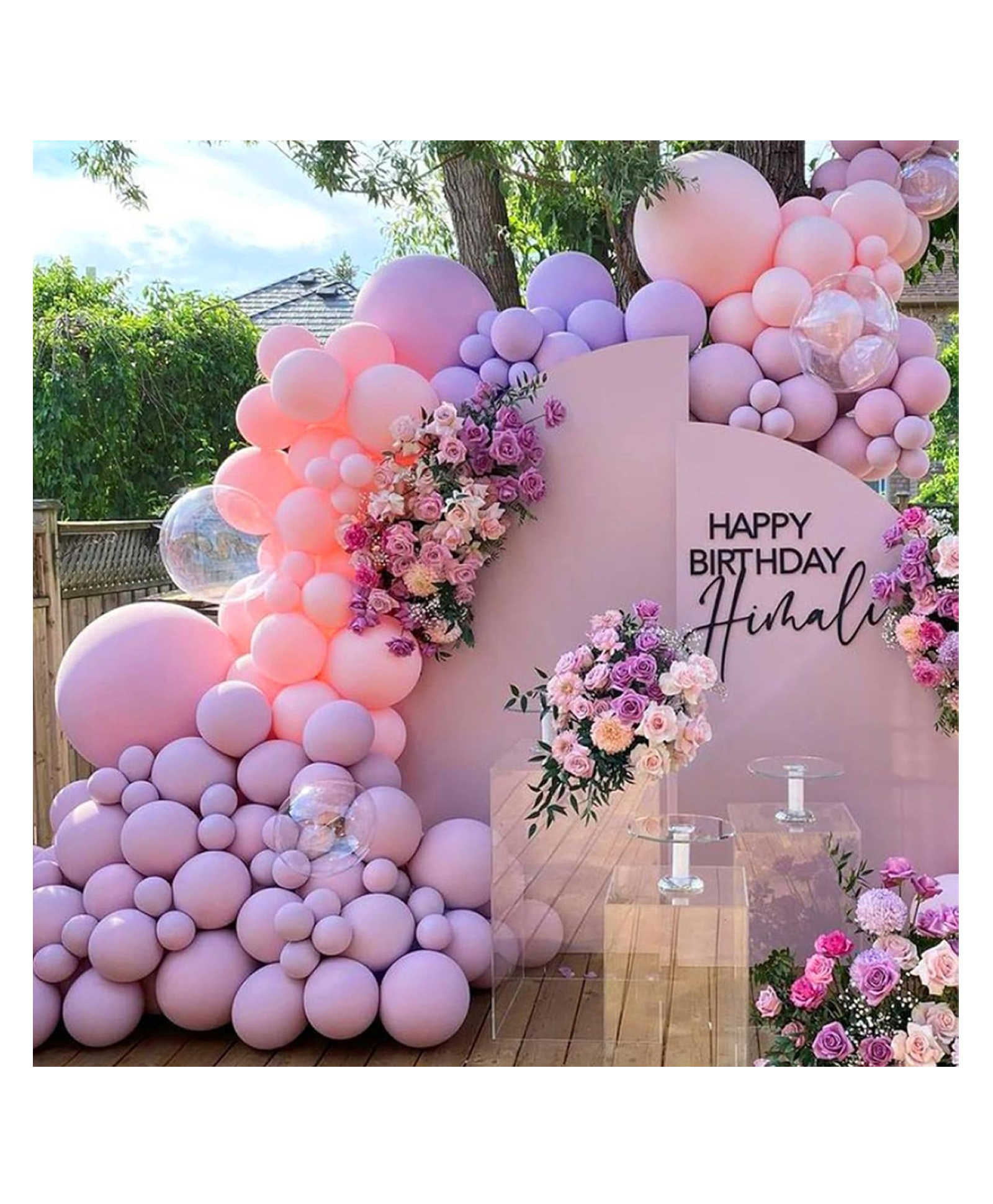 Bubble Trouble Pink & Purple Pastel Balloons For Birthday/Anniversary/Engagement/Wedding/Baby Shower/Farewell/Any Special Event Theme Party Decoration Pack of 50-image-40