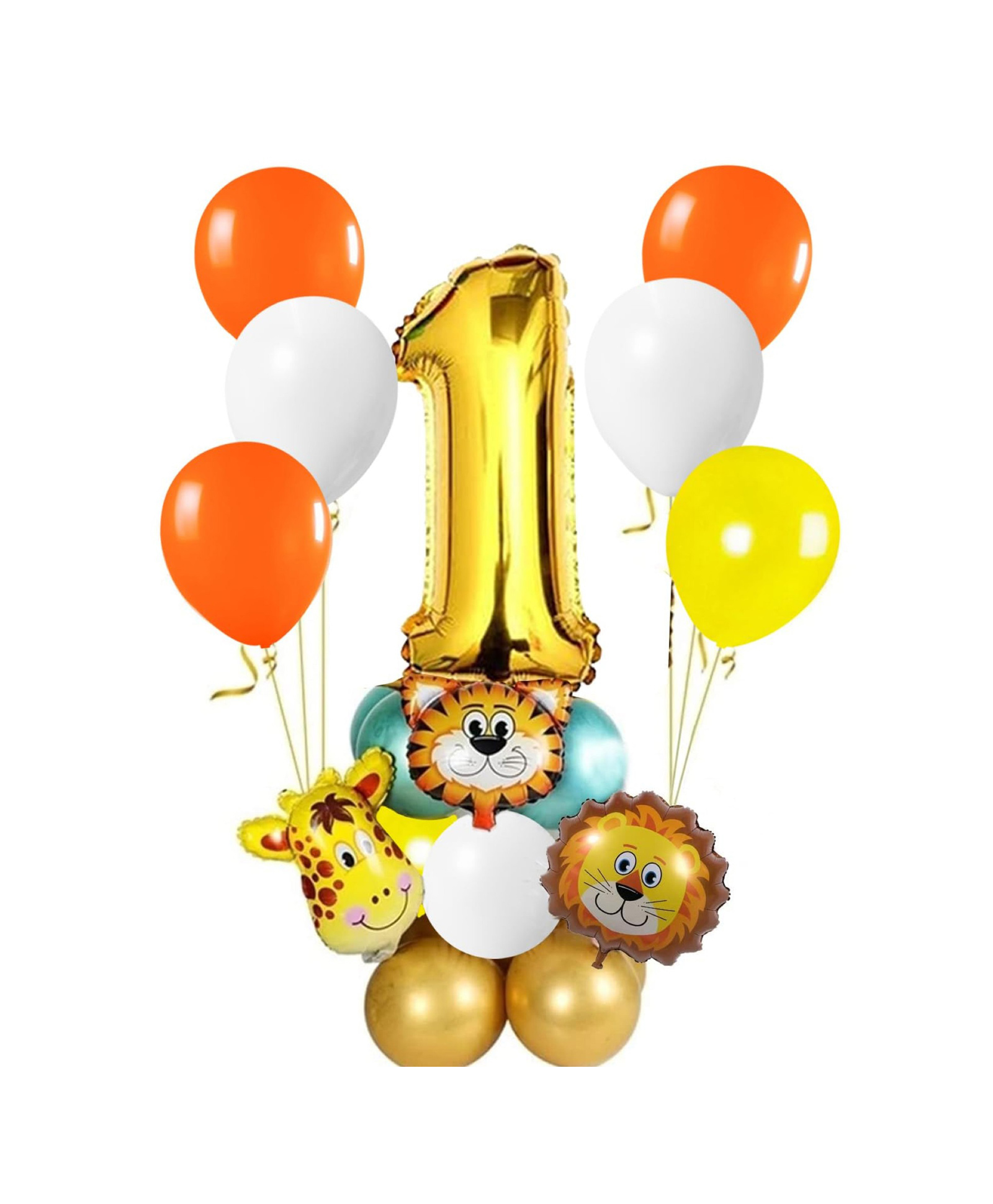 Bubble Trouble 1St Birthday Decoration Items 23 Pcs First Birthday Decorations Boys Girls|Foil Balloons For Birthday Decoration|Jungle Theme Birthday Decoration|Animal Balloons For Happy Bday Multicolor-image-6