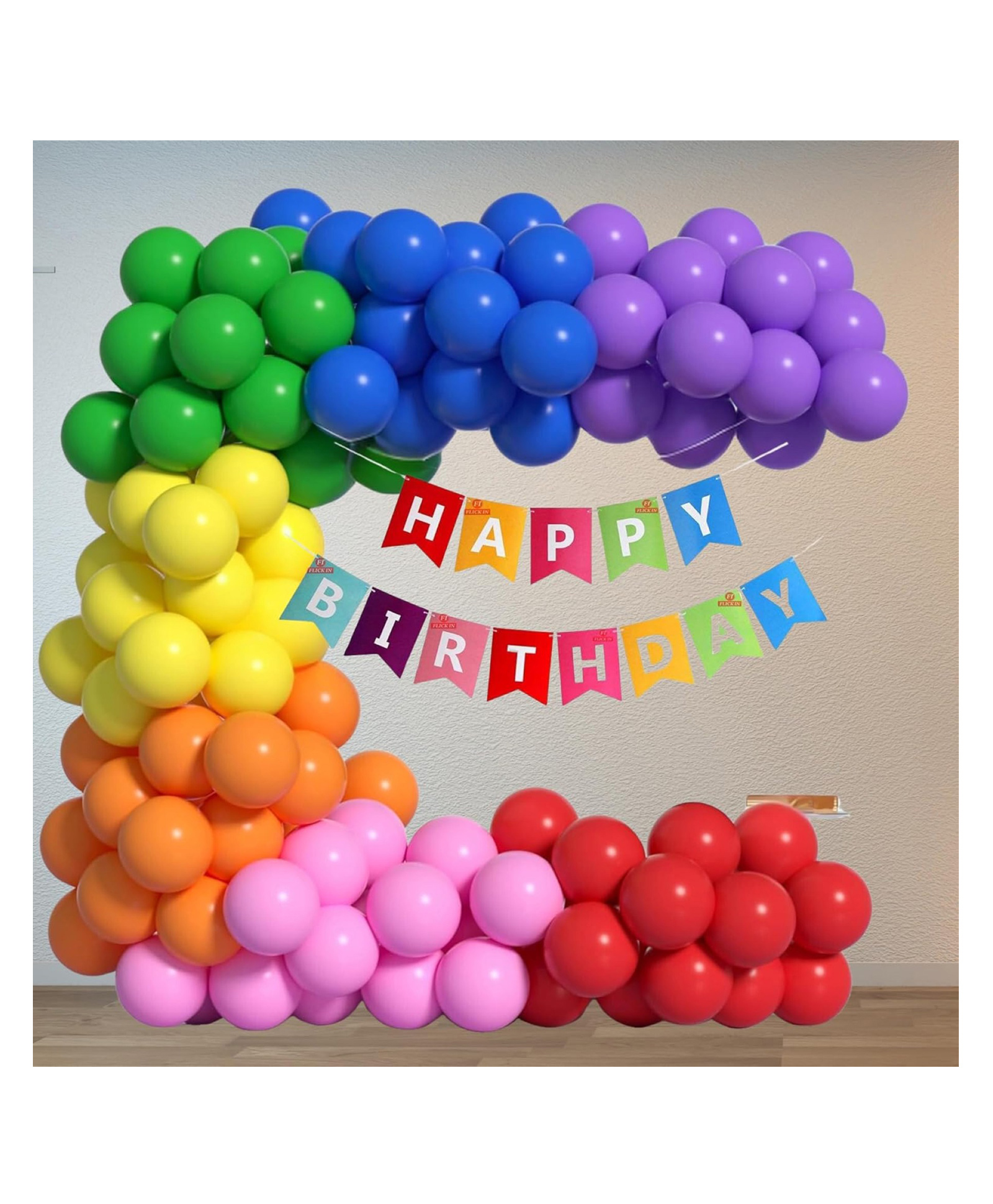Bubble Trouble 108 Pcs Rainbow Happy Birthday Decorations Rainbow Theme Birthday Balloons Multicolor Balloon For Birthday (pack Of 108Multicolor)-image-45
