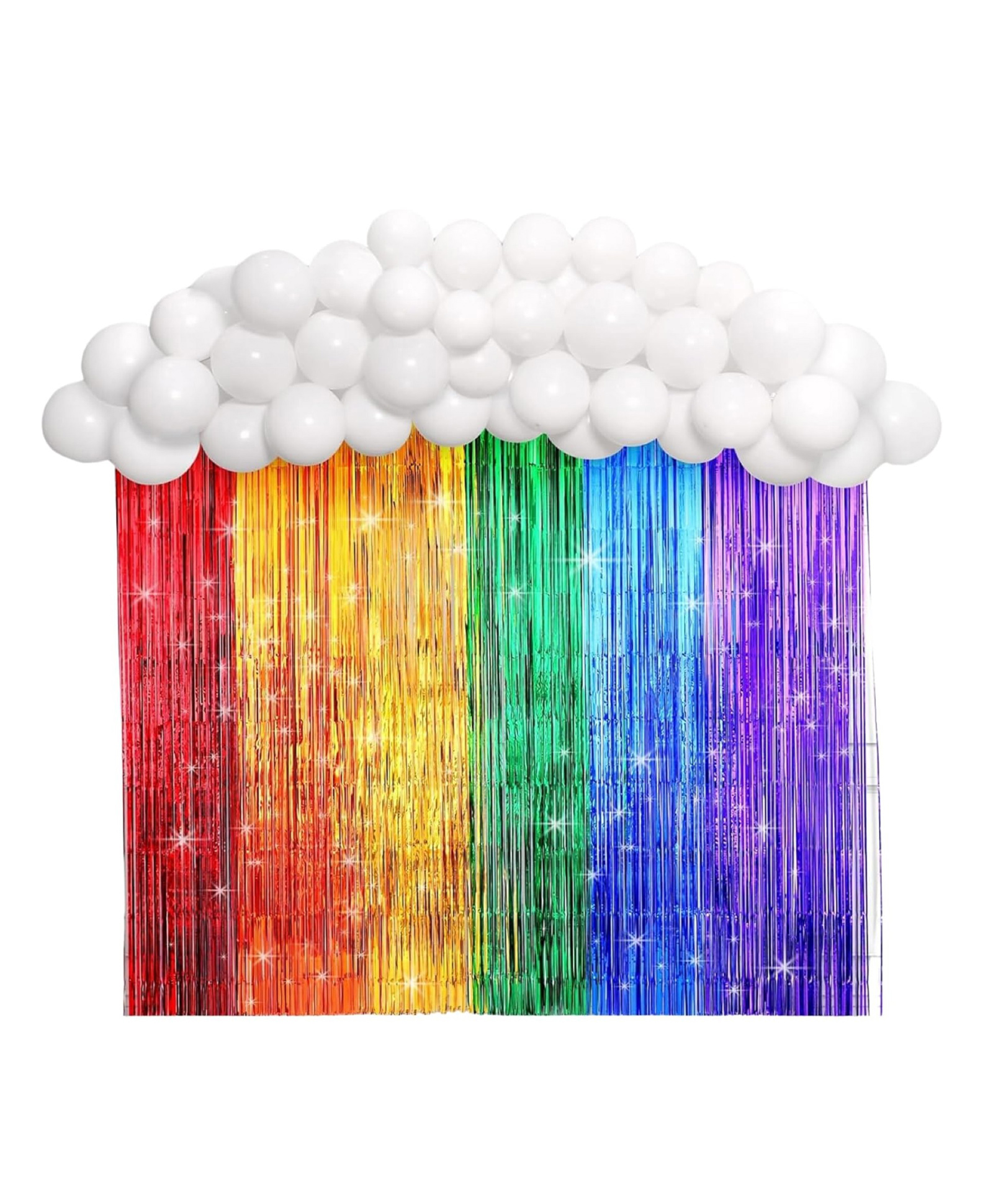 Bubble Trouble 67Pcs Rainbow Theme Decoration Items Balloons For Decorations Colorful Bday décor Kit Rainbow Foil Fringe Curtain Birthday Decoration Item (pack of 67)-image-39