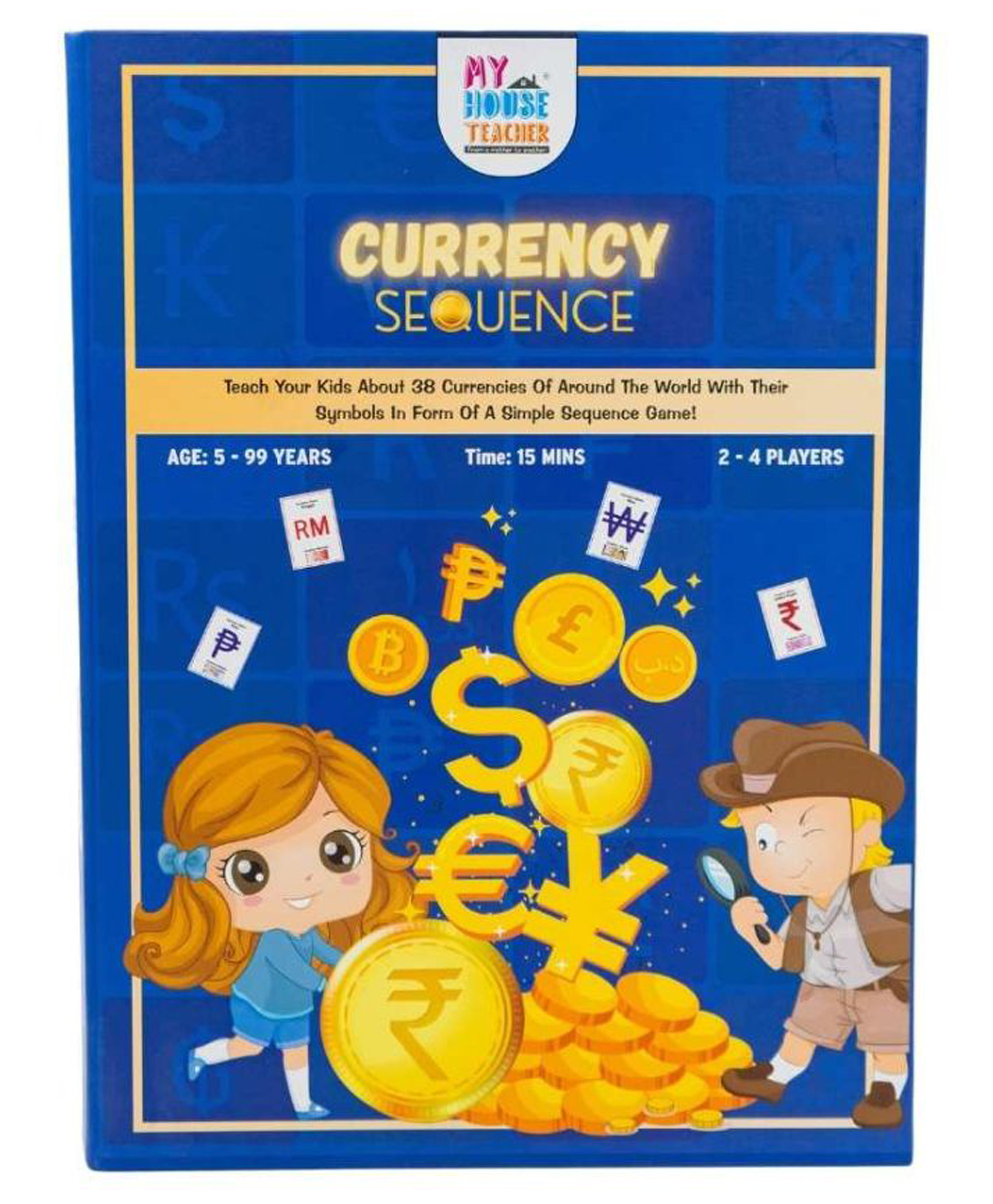 My House Teacher Currency Sequence Board Game - Multicolor
