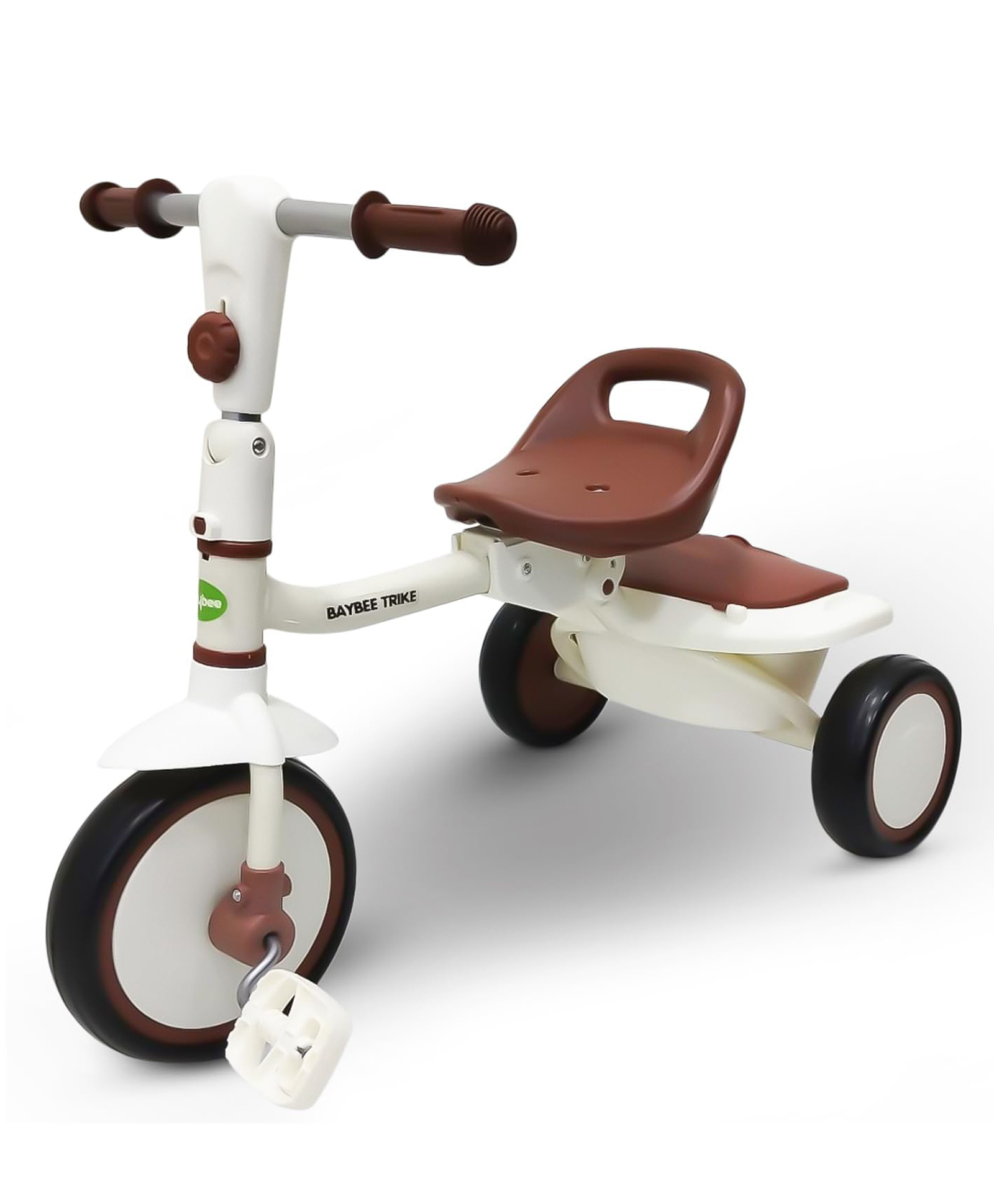 Baybee Trikidz 2 in 1 Baby Cycle for Kids, Foldable Kids Tricycle with Adjustable Seat, Bell, Back Rest & Storage Basket for Kids 18 to 5 Years (White)-image-43