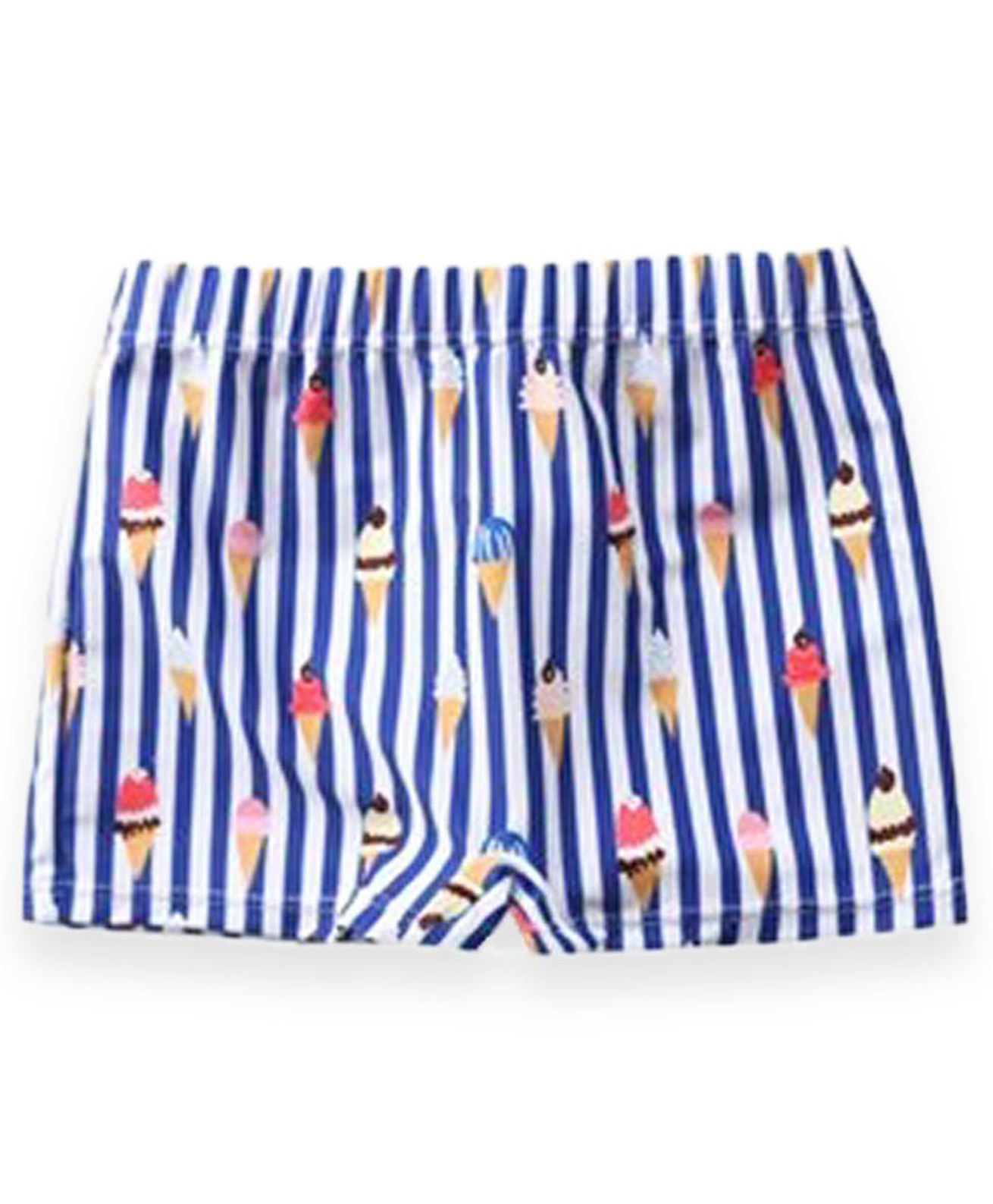 The Mom Store Striped & Ice Cream Printed Swim Shorts - Multi Colour-picture-49