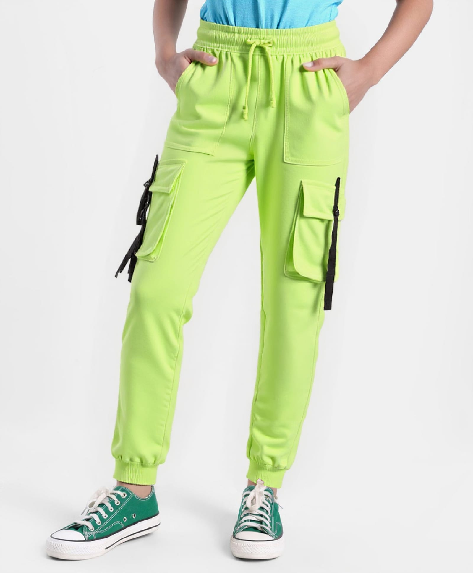 Pine Kids Knit Full Length Solid Lounge Pant - Limegreen-picture-25