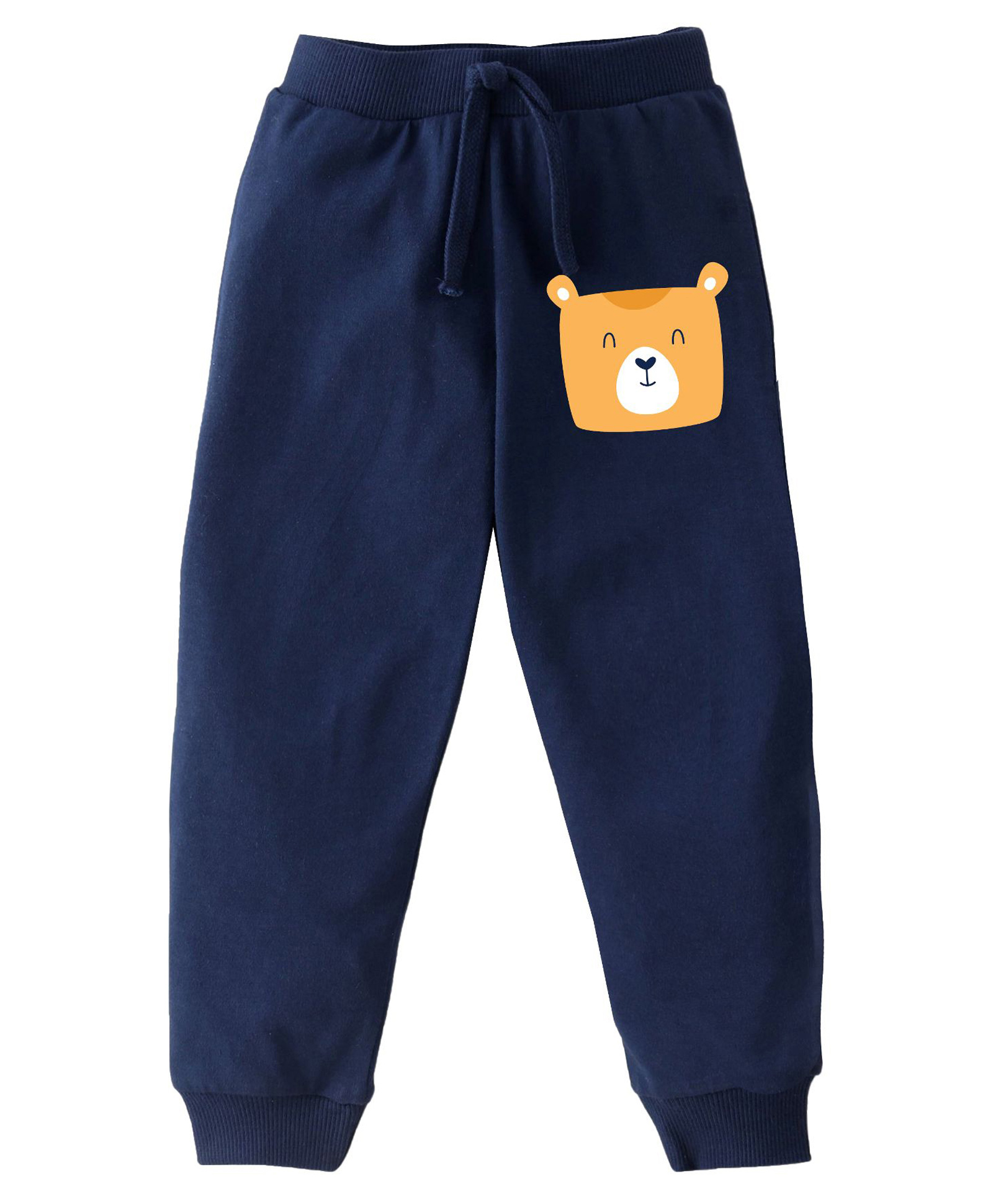 KAVEE Pure Cotton Terry Biowashed Animal Printed Joggers - Navy Blue-picture-32