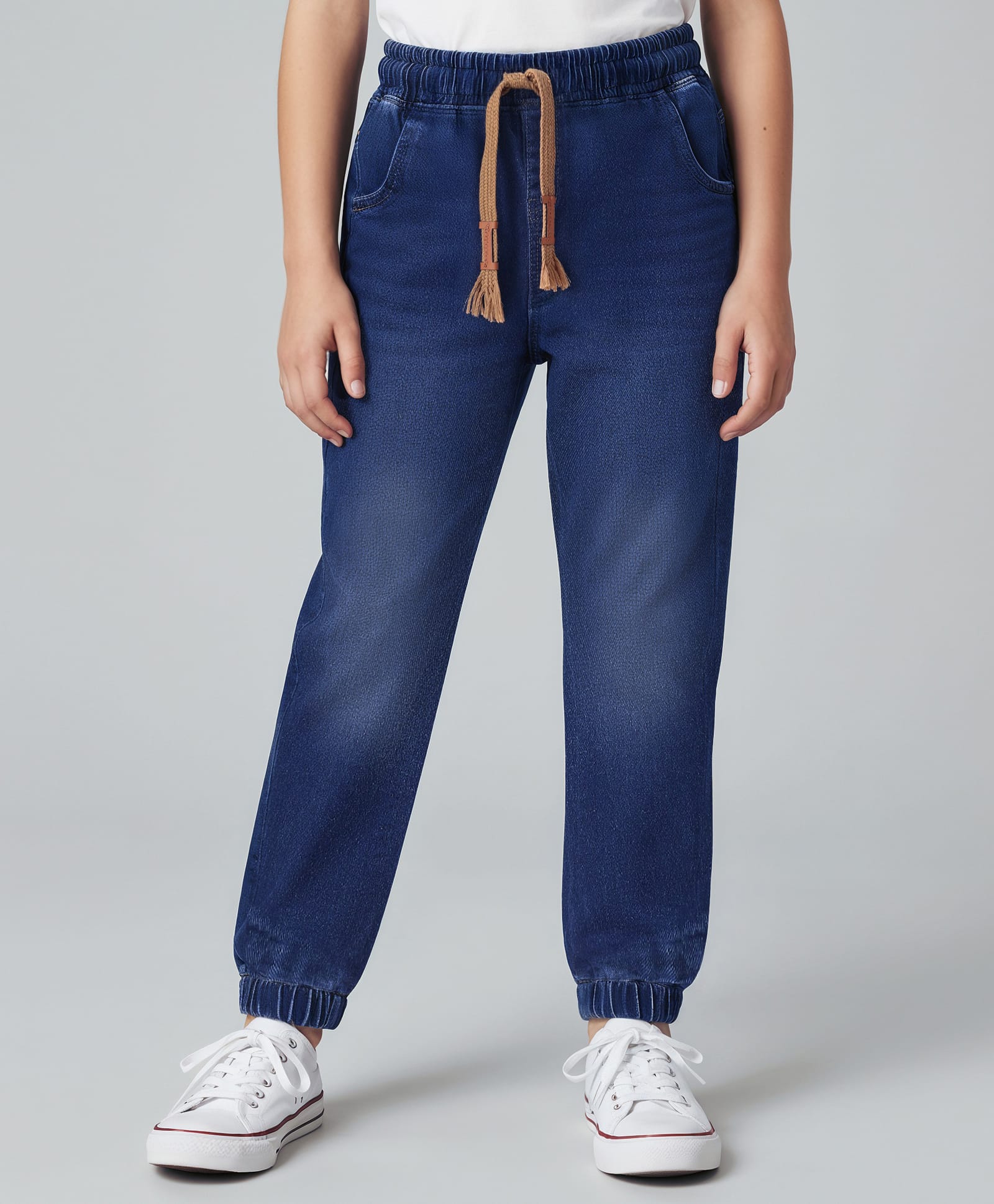 Mark & Mia Cotton Lycra Full Length Baggy Denim Jeans - Blue-picture-14