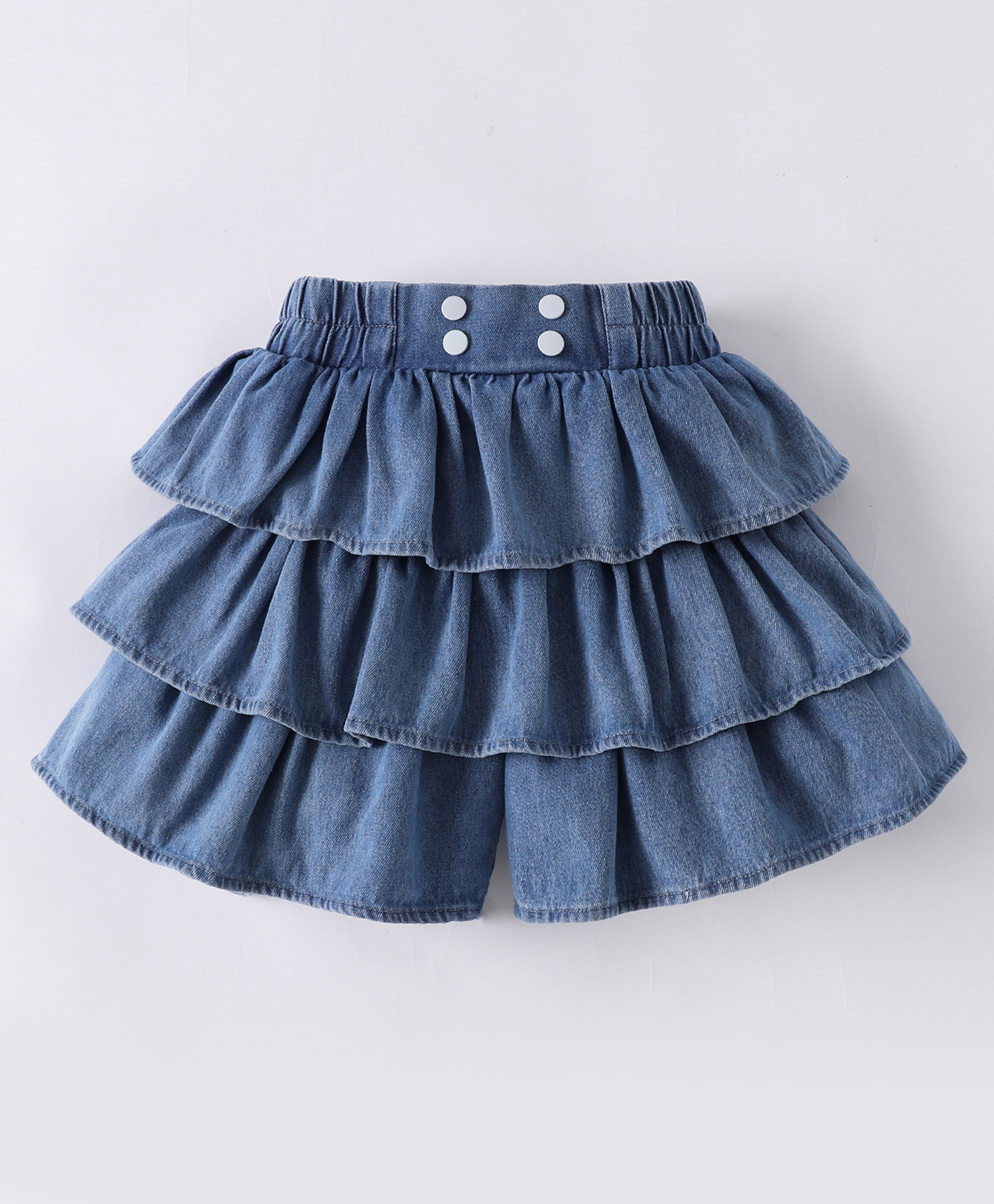 Mark & Mia Cotton Layered Skirt - Blue-image-14