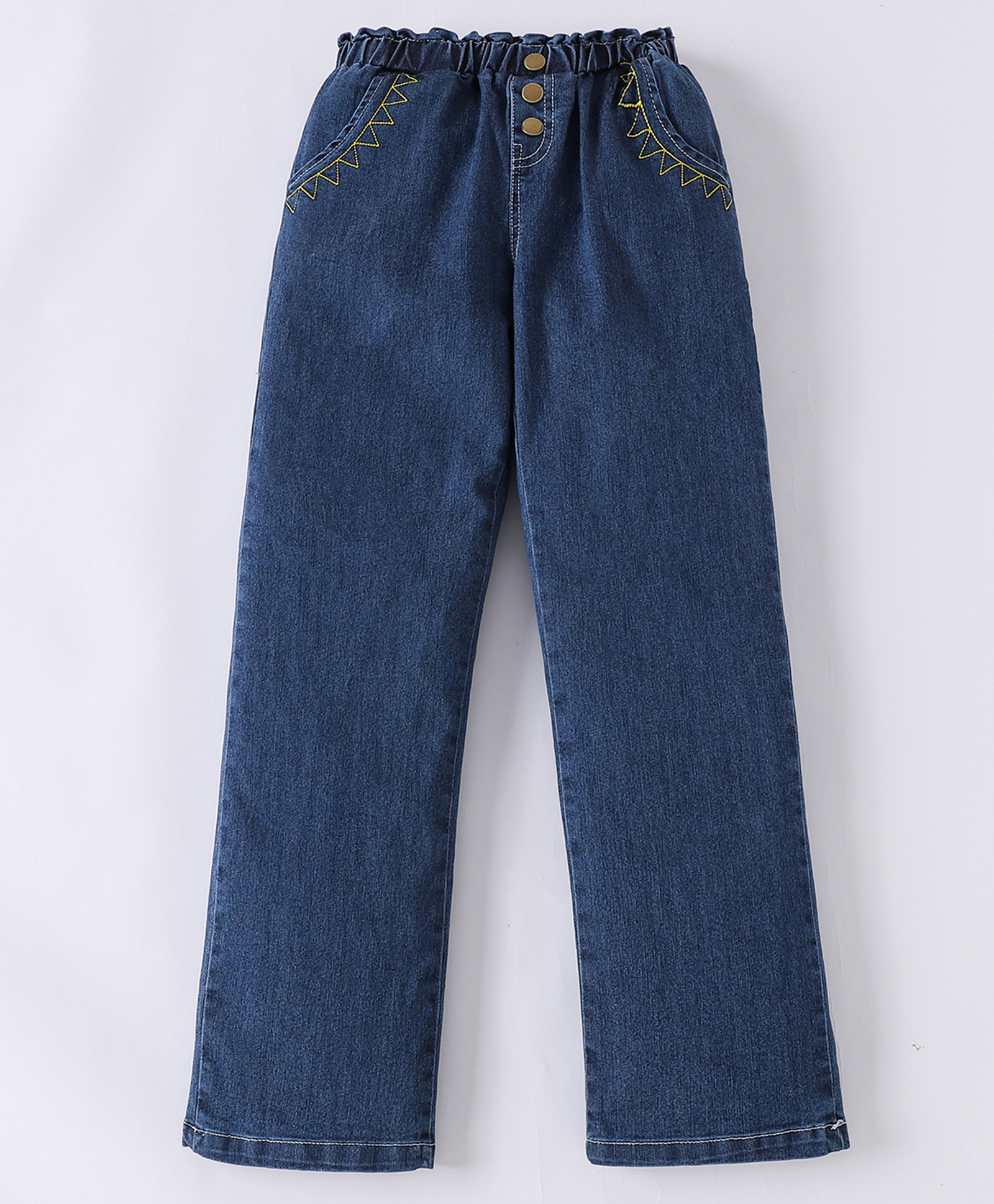 Mark & Mia Full Length Jeans with Embroidery - Navy Blue-picture-17