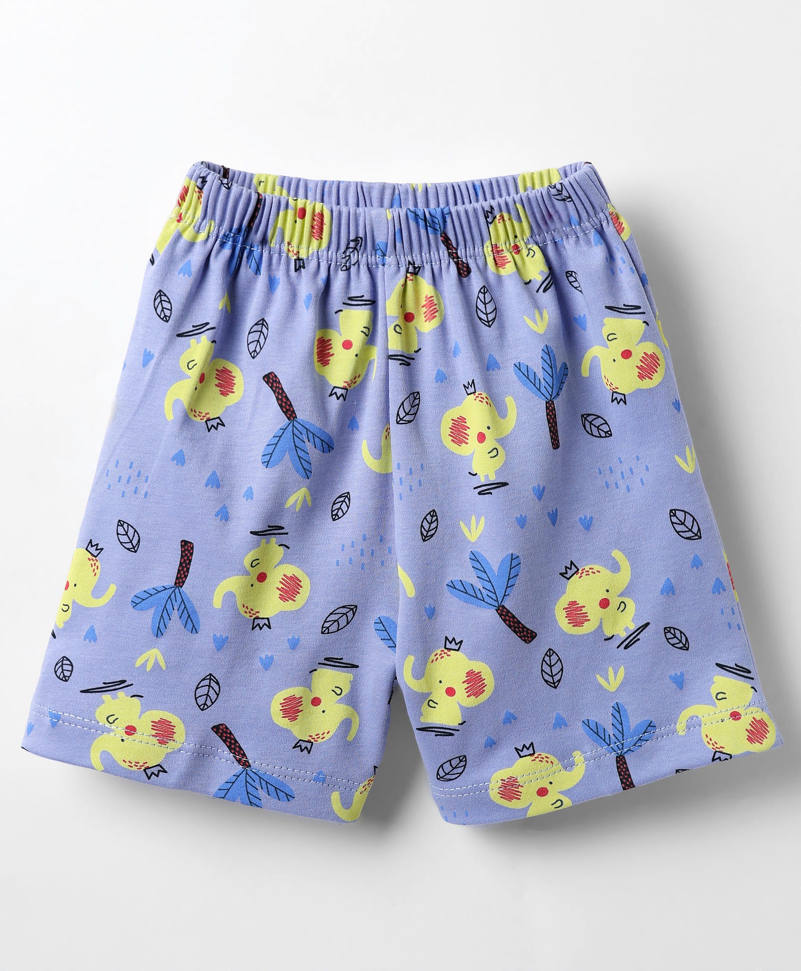 Child World Interlock Knee Length Shorts With Elephant Print - Royal Blue-picture-39