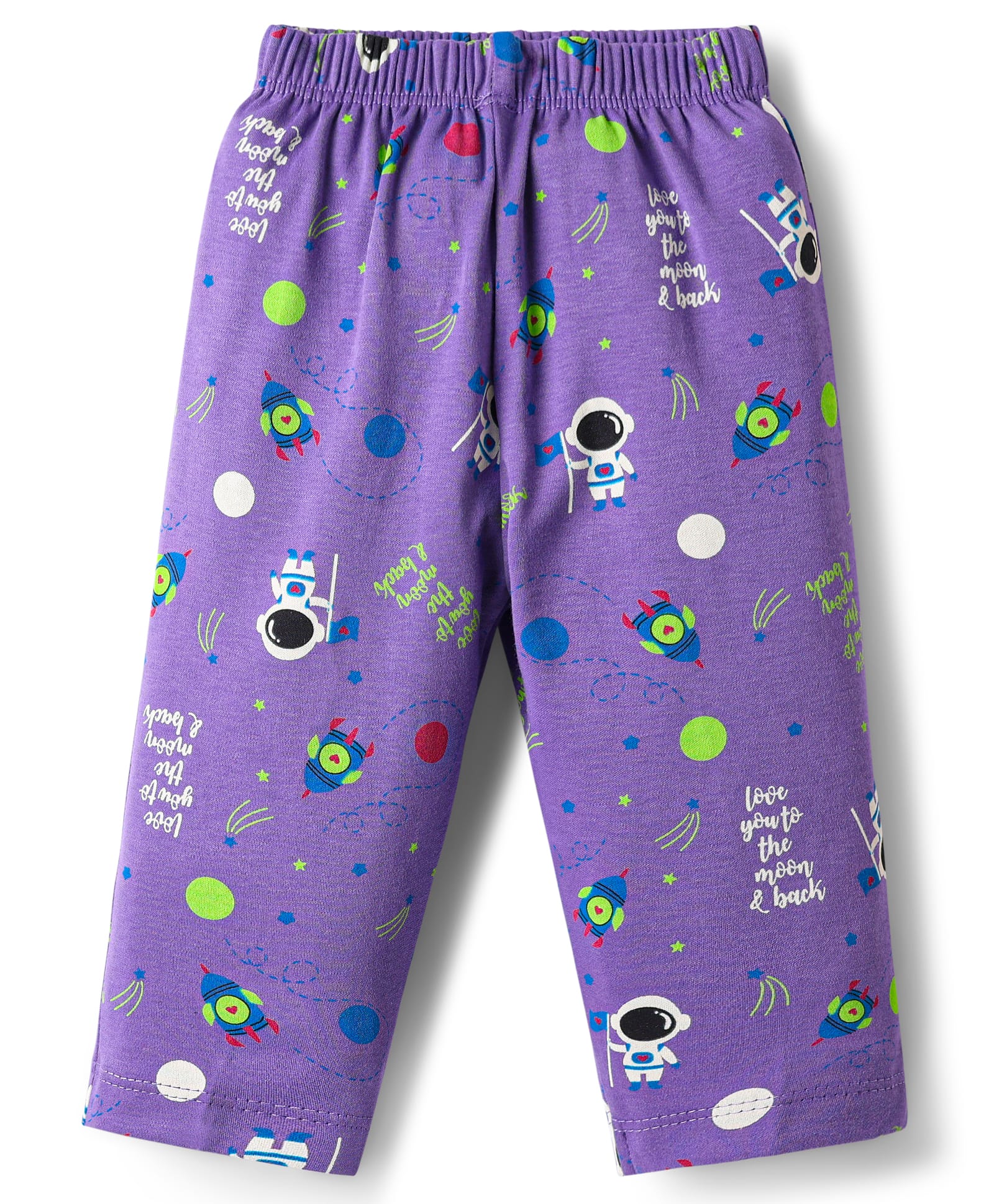 Child World Interlock Knit Full Length Lounge Pant with Space Theme Print - Purple-picture-18