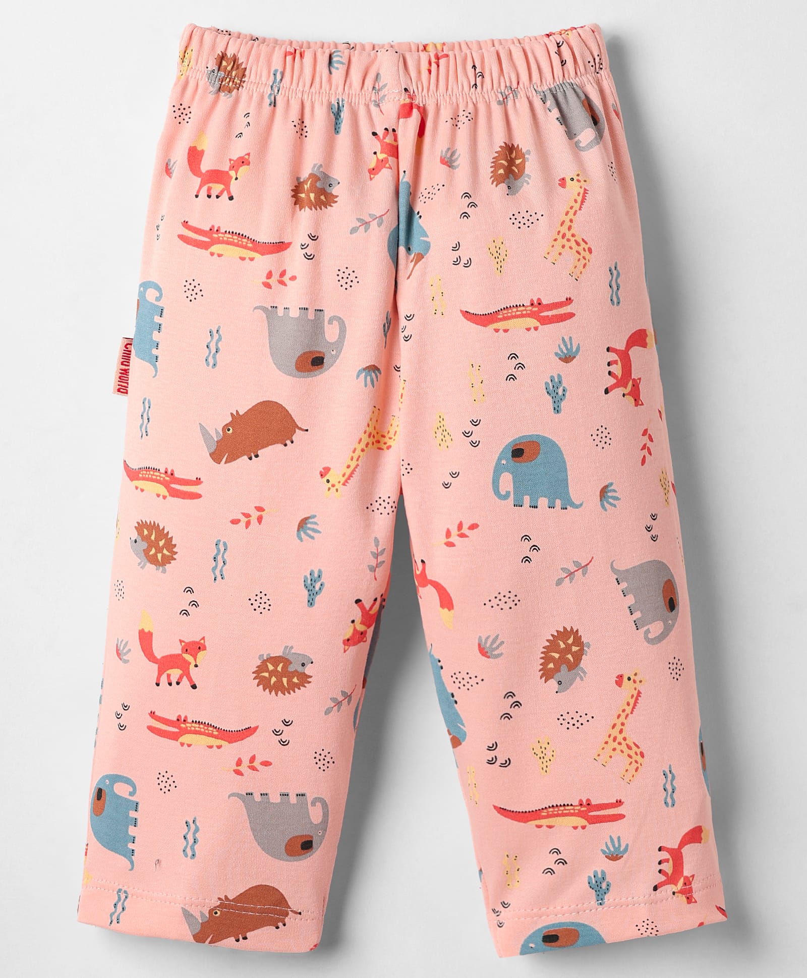 Child World InterlockKnit Full Length Track Pant With Animal Print - Pink-picture-31