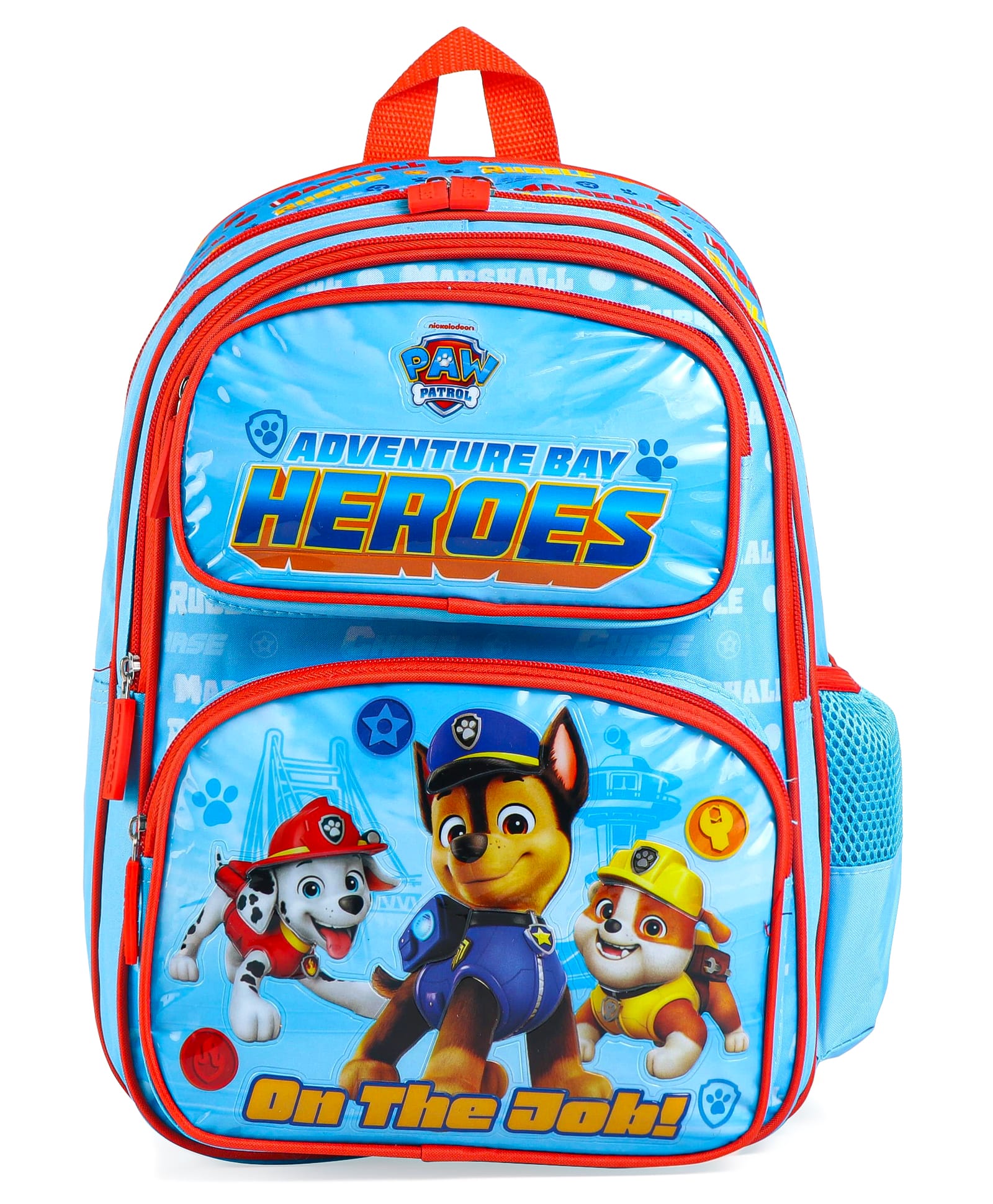 Paw Patrol Heroes School Bag with Front Pocket Sky Blue - Height 16 Inches-image-47