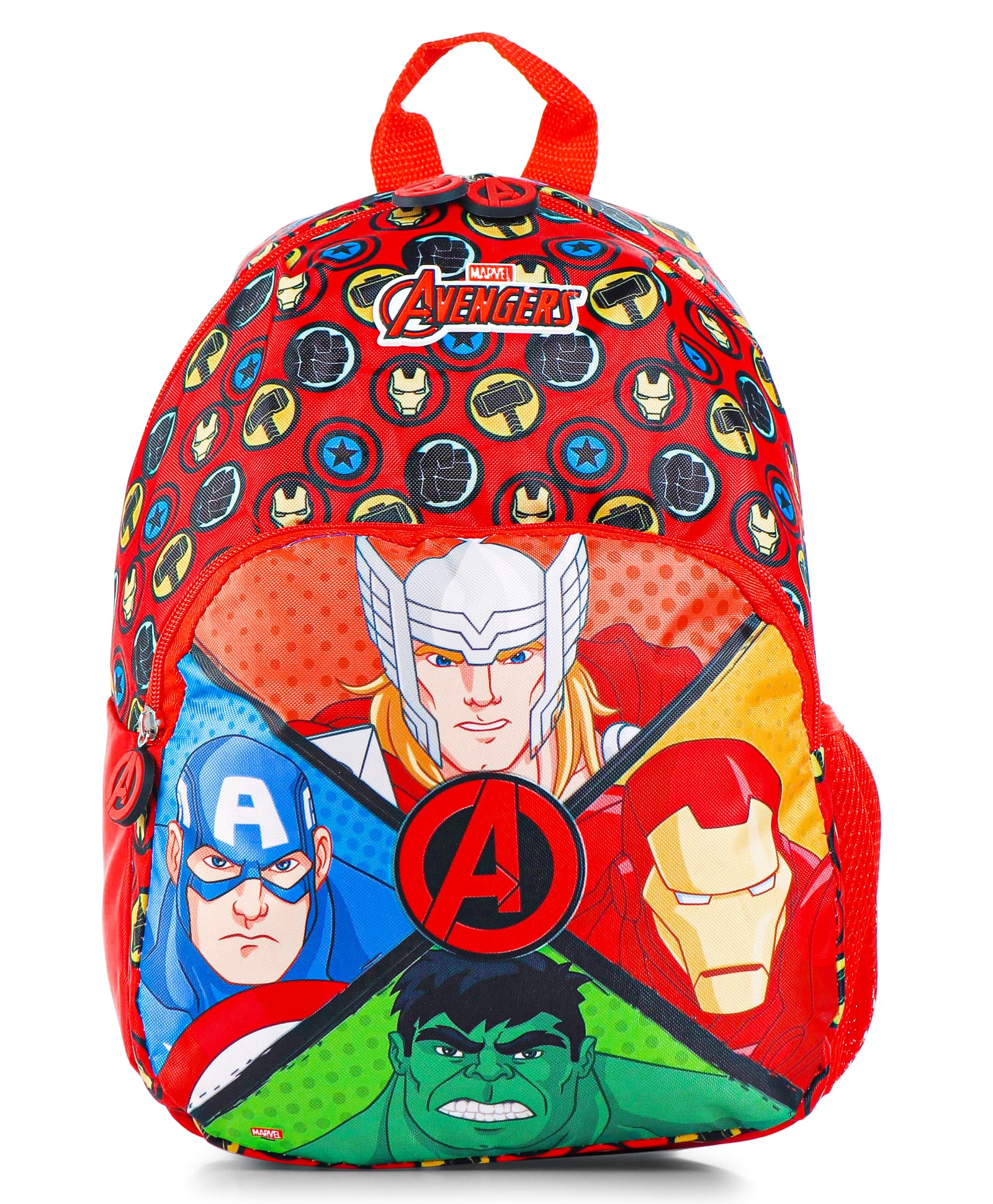 Avengers Print School Bag Red - Height 13 Inches-picture-6