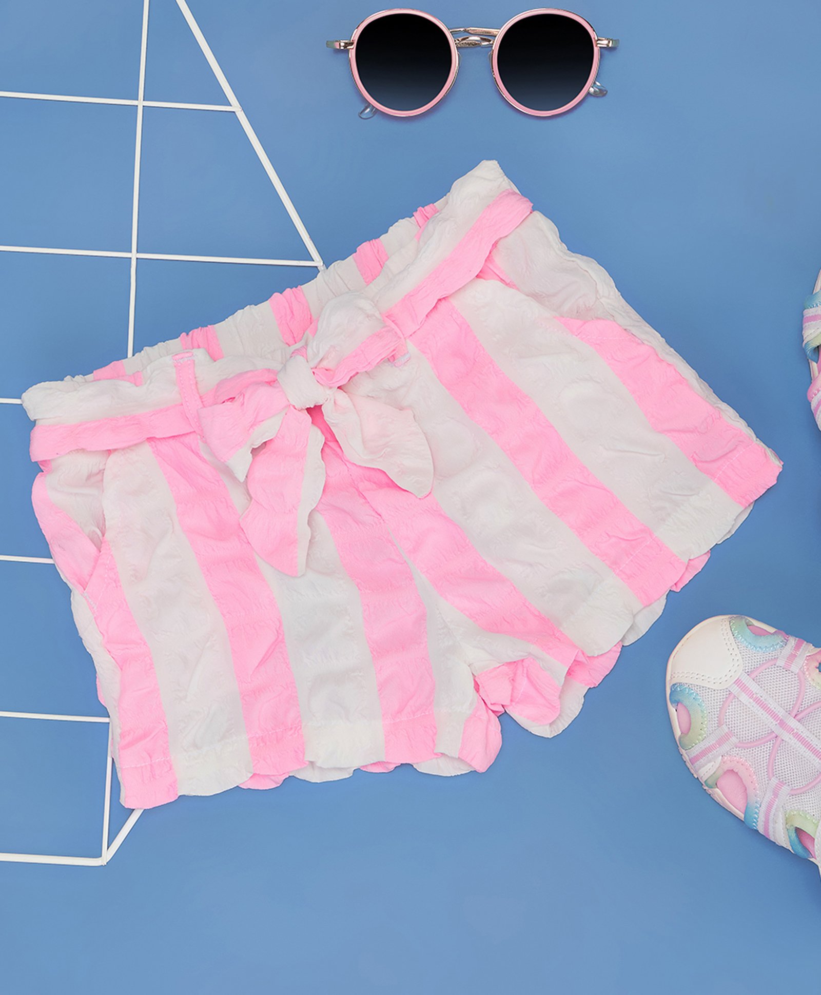 Pantaloons Junior Striped Shorts - Pink-picture-18