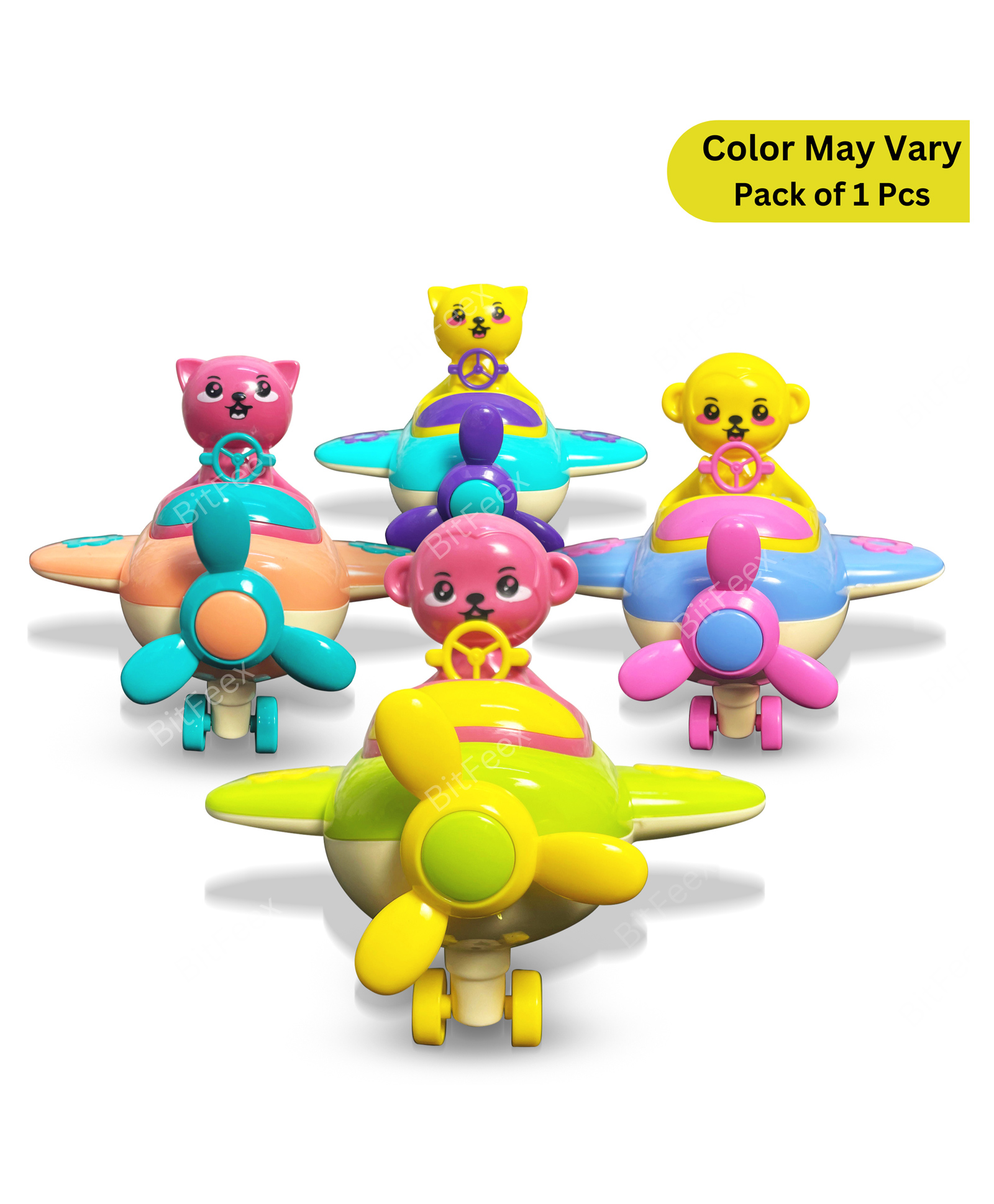 BitFeex Airplane Toy with Music LightPush Go Toy Friction Powered Vehicle Toy for Boys Girls-(Color May vary, Pack of 1 Pcs)-image-22