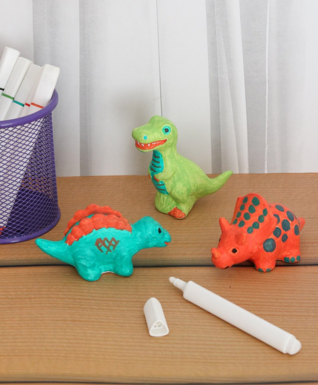 Yellow Bee ColourMe Ceramics DIY Colour & Display Model Set 3pcs, Dinosaur-image-35