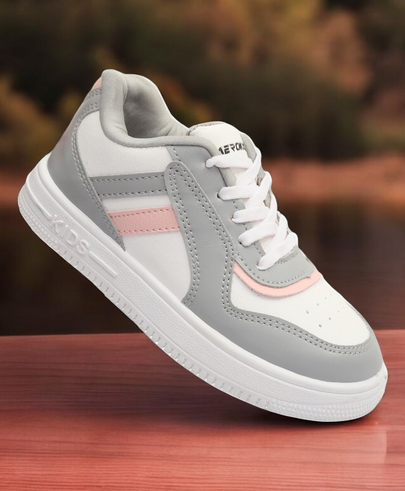 Lil Lollipop Colour Blocked & Perforated Shoes - Grey-picture-20