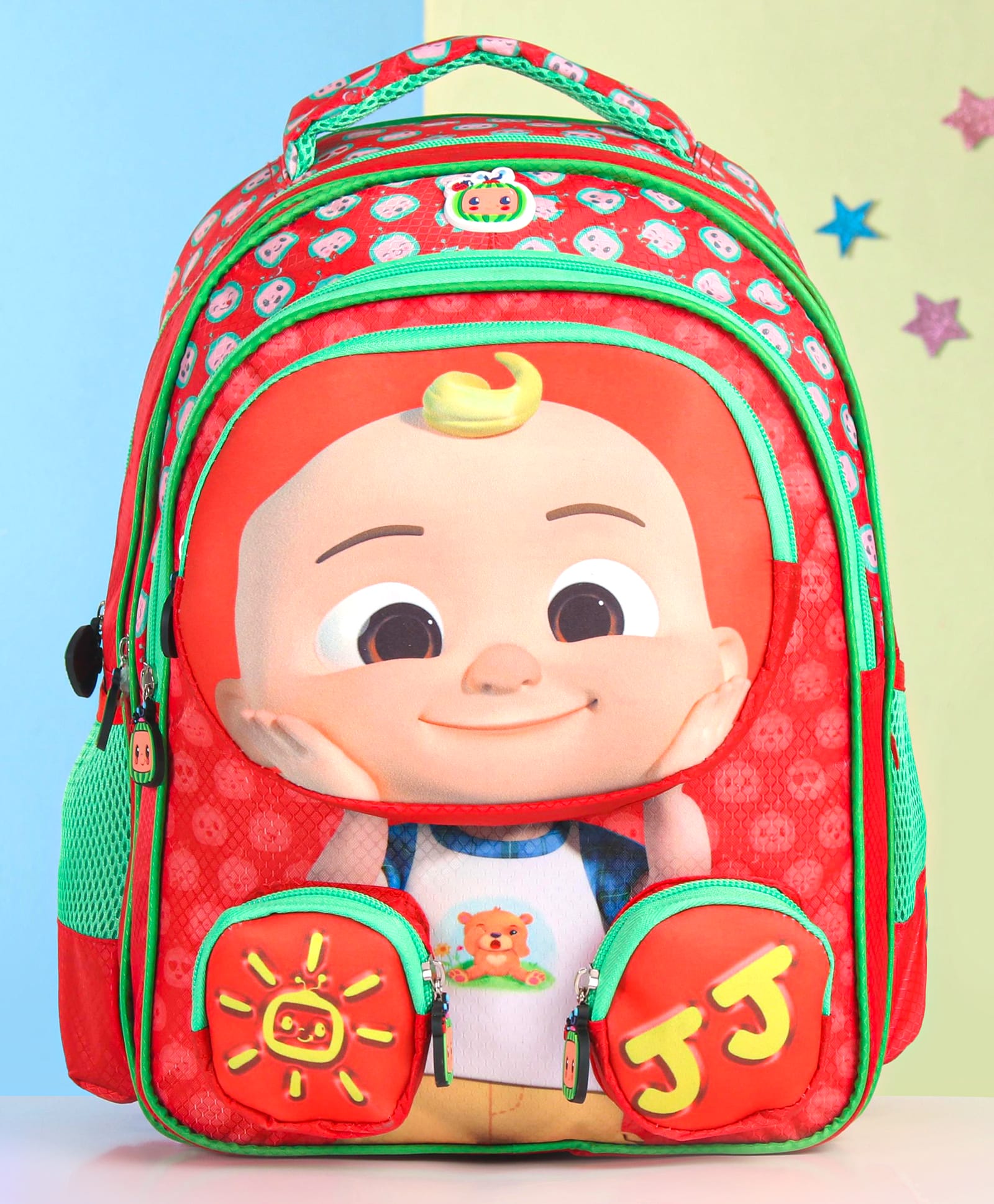 Cocomelon Premium School Bag Red - 14 inches-image-40
