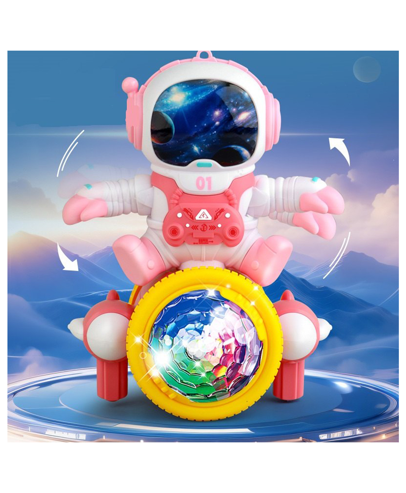 Azhari Space Areospace Rocket Wheel wtih Light Music 3D Robot toy for Kids Color may Vary-image-26