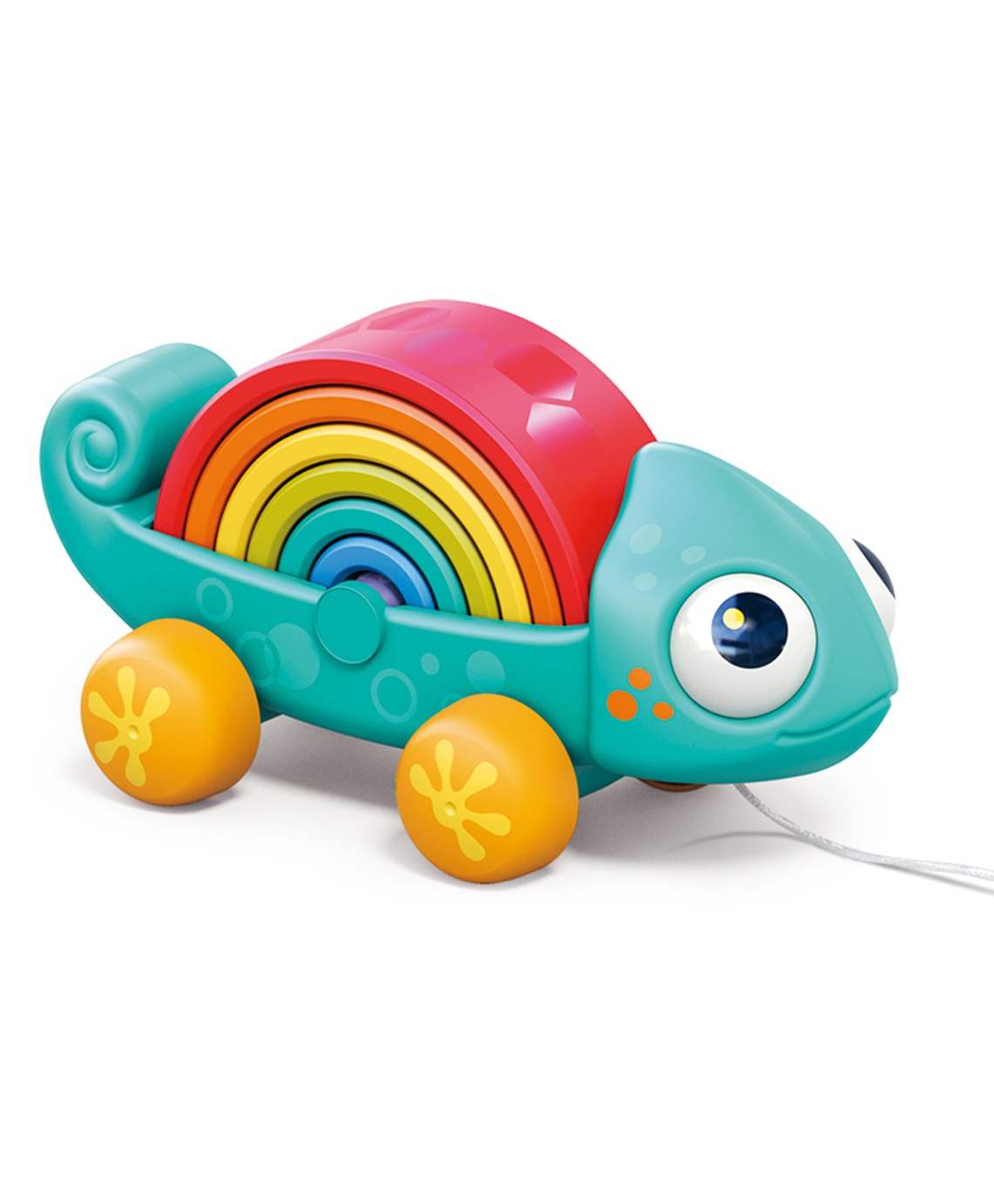 Azhari Pull Along Rainbow ChameleonToy for Kids Color & Design May Vary-image-32