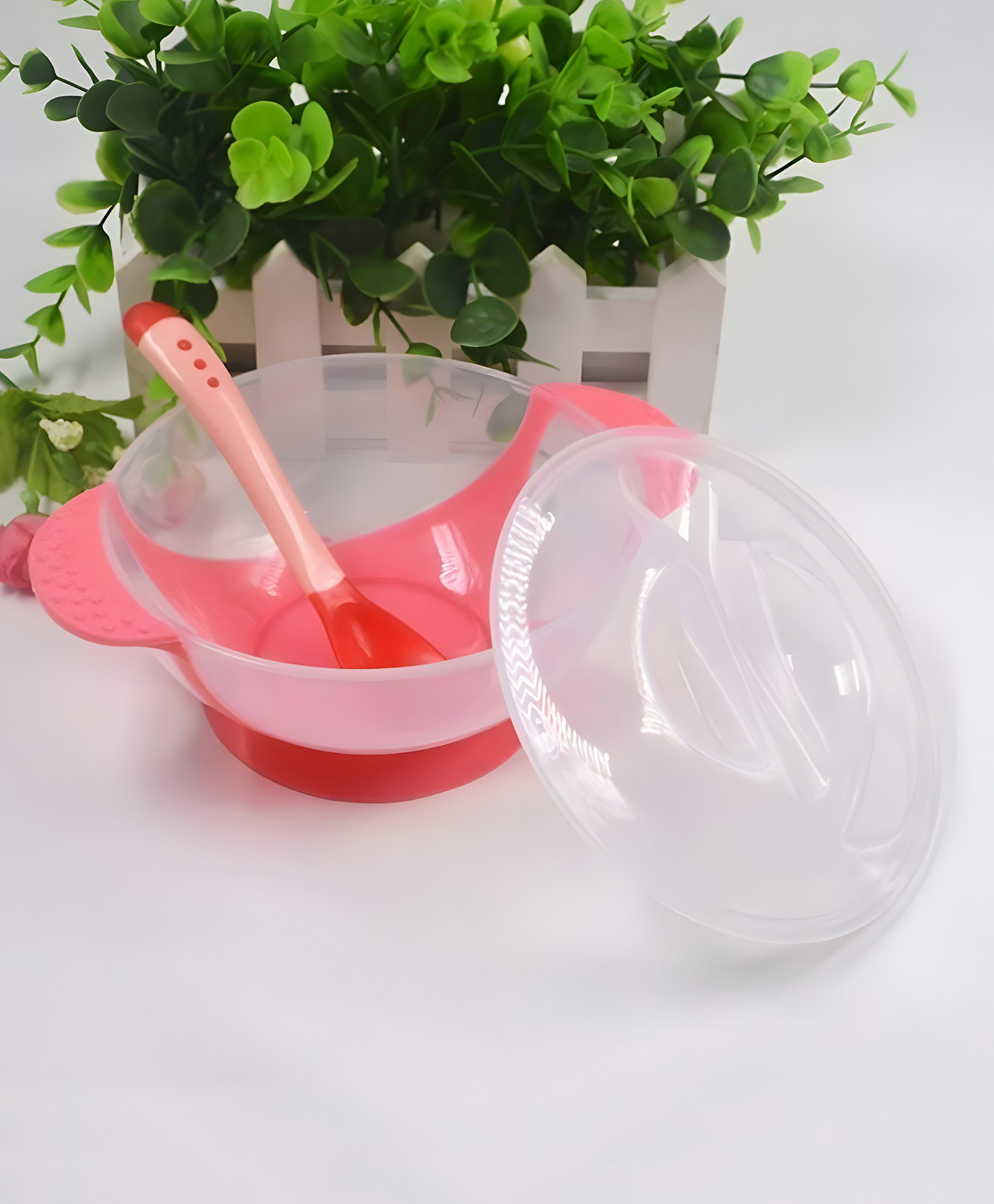 COZY VIBES BPA-Free Food Storage Container Unbreakable Portable Dispenser Bowl with Spoon Baby Food Serve Bowl Super Combo All in One- PACK OF 1- COLOR MAY VARY-image-13