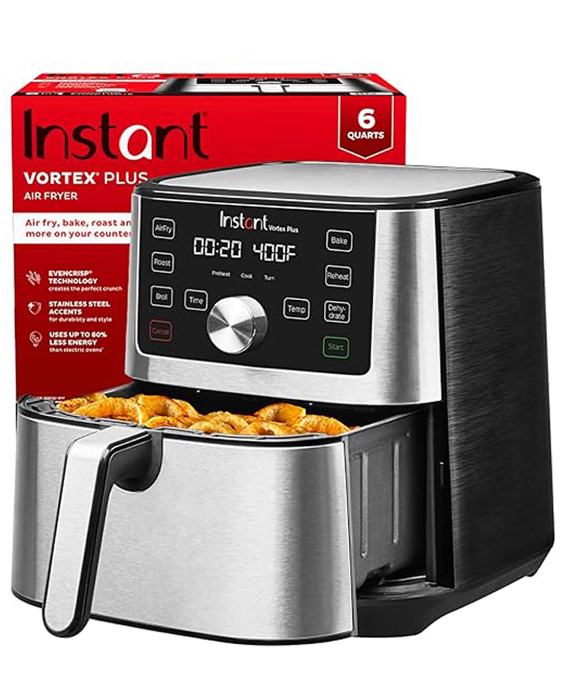 Instant Pot Vortex Air Fryer with Touch Control6 Litre - Black