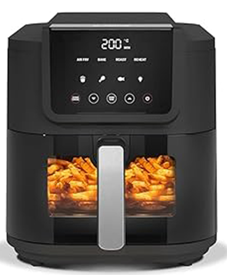 Nutricook Space-Saving Slim Design Air Fry with Touch control 5 Litre- Black