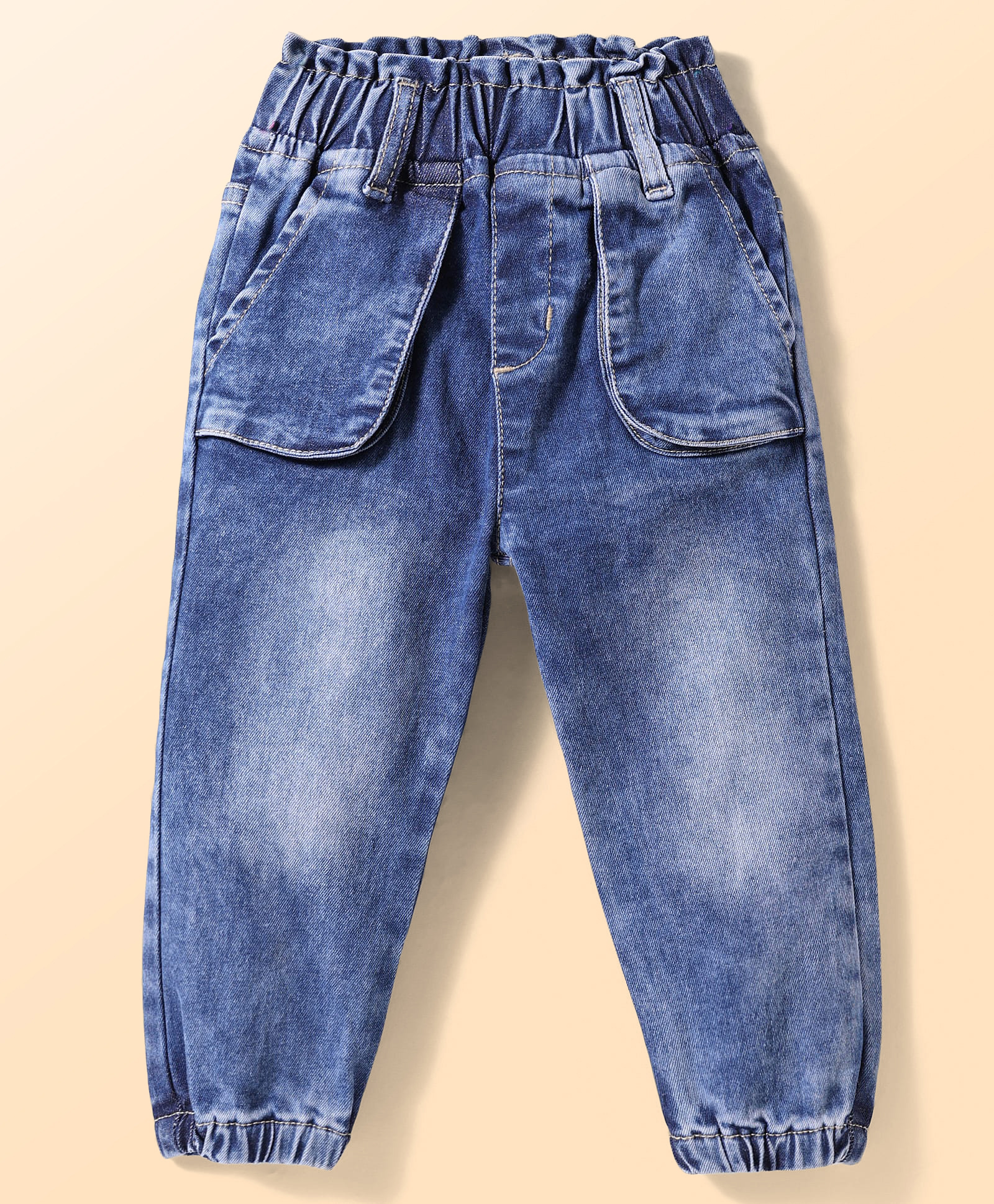 Mark & Mia Cotton Lycra Full Length Denim Jeans With Pocket Detailing - Blue-picture-22