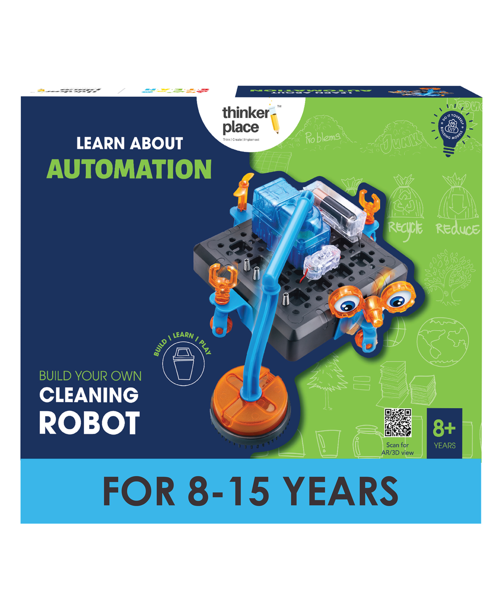 Thinkerplace DIY Educational Toy Space Cleaning Robot-image-35