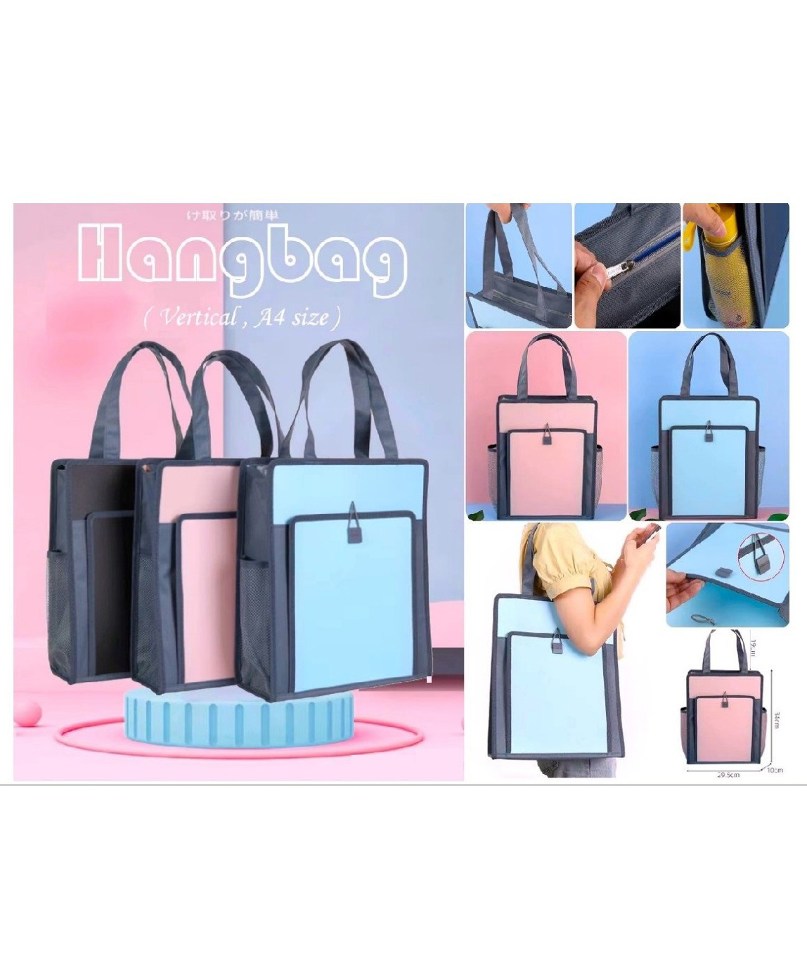 SANJARY Double Layer Multi-Purpose Zipper Handbag color design may vary-image-26