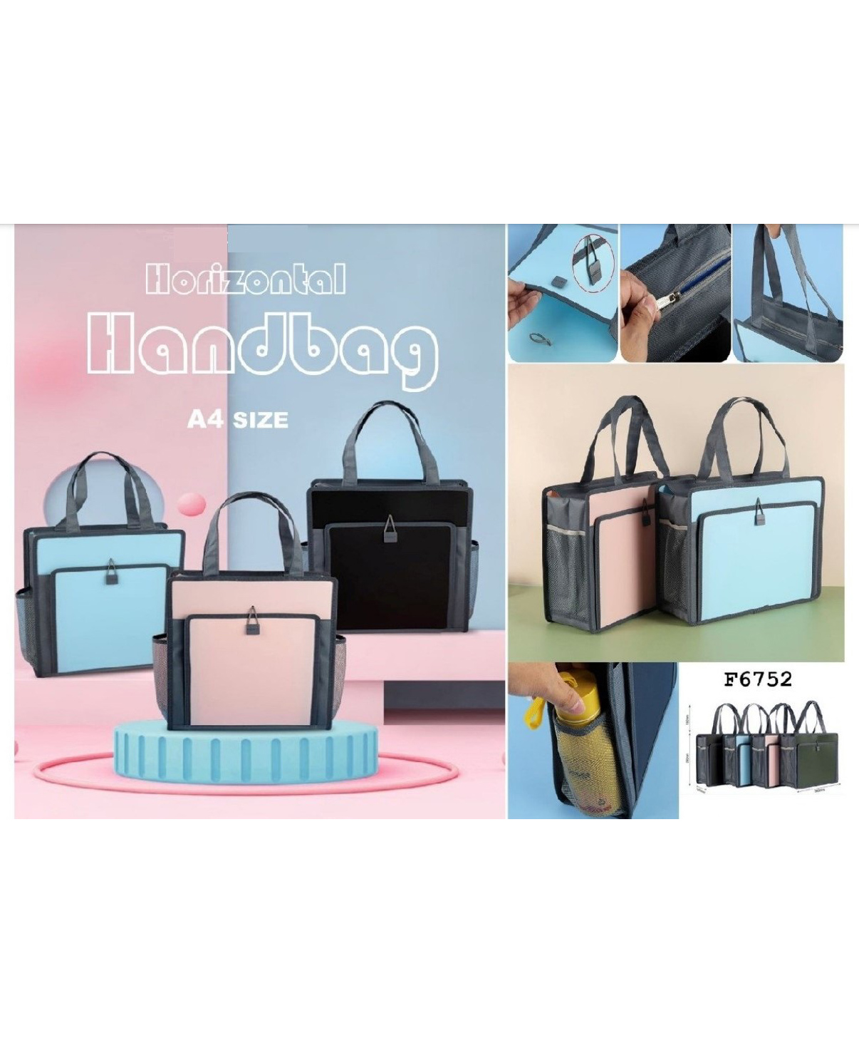 SANJARY Double Layer Multi-Purpose Zipper Handbag color design may vary-image-25