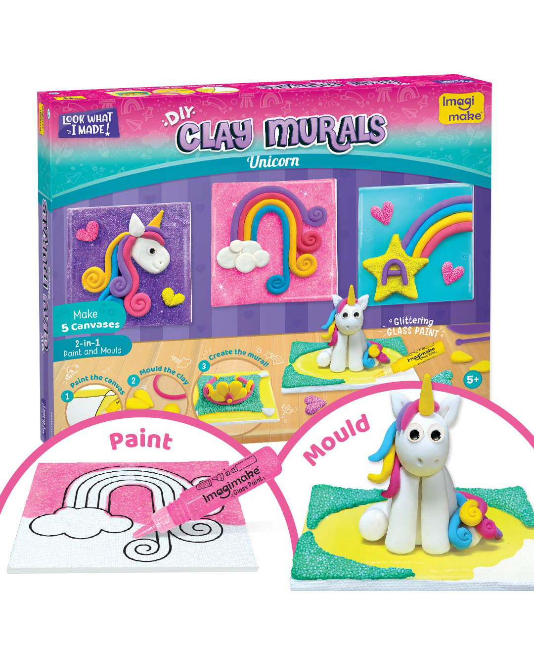 Imagimake Clay Murals Unicorn Kit - Multicolour-picture-8