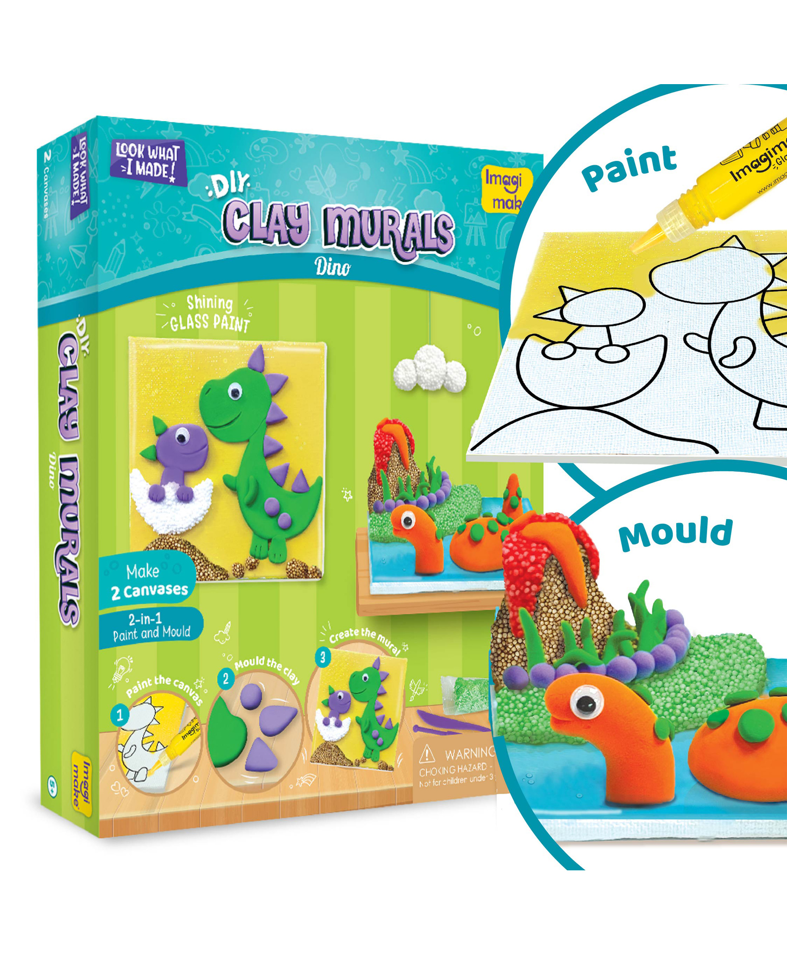 Imagimake Clay Murals Dino Kit - Multicolour-picture-7