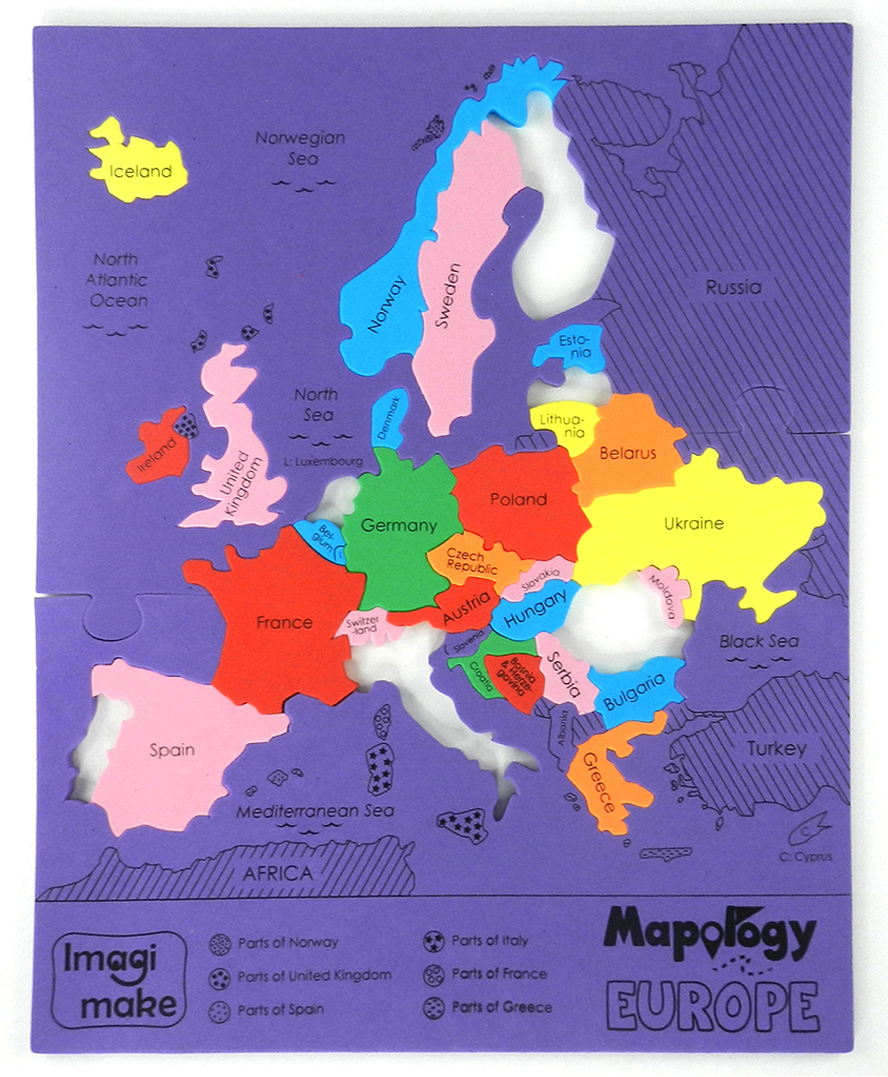 Imagimake Mapology Europe Map Puzzle - 32 Pieces-picture-40