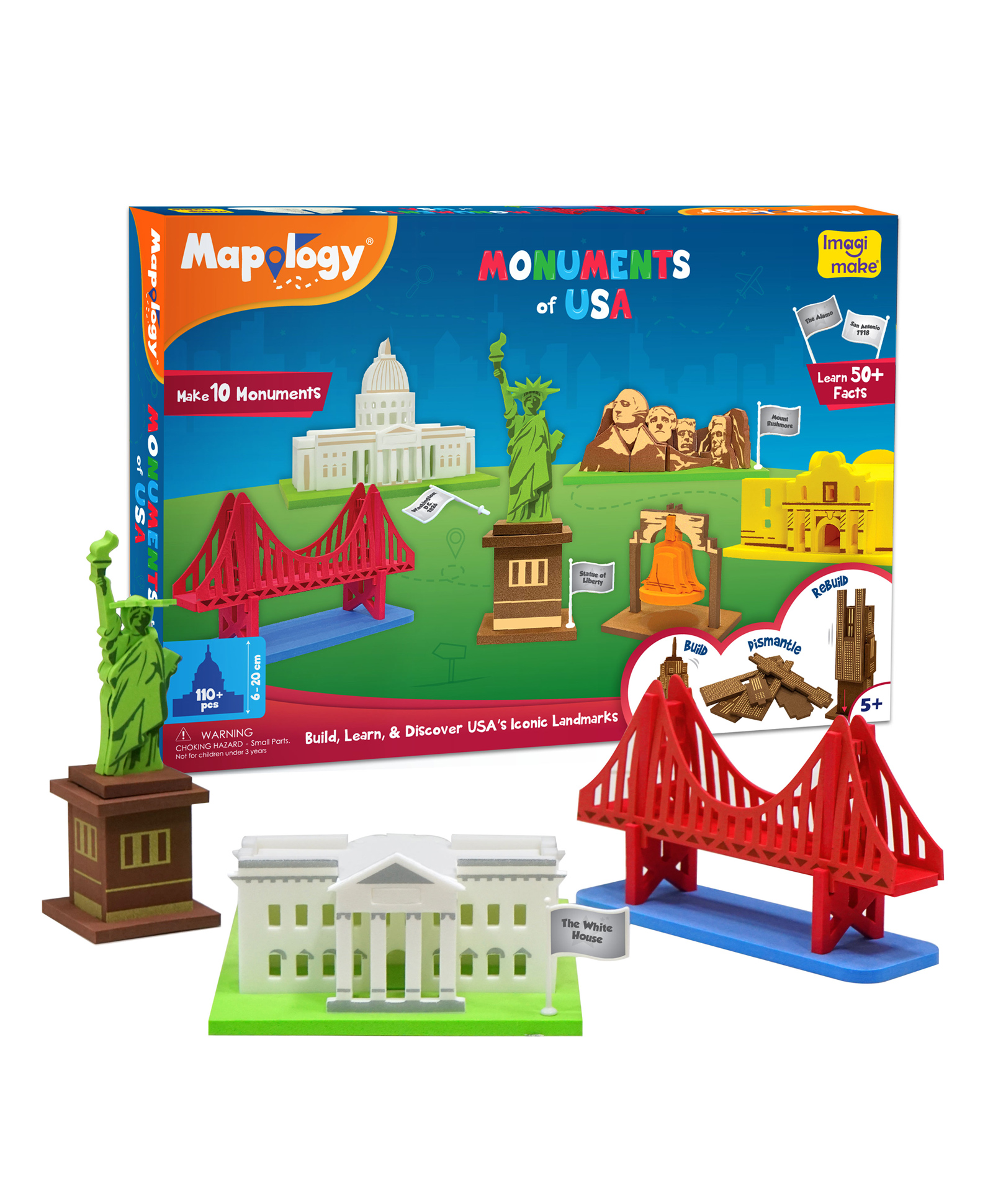 Imagimake Mapology Monuments Of USA Puzzle - 110 Pieces-picture-34