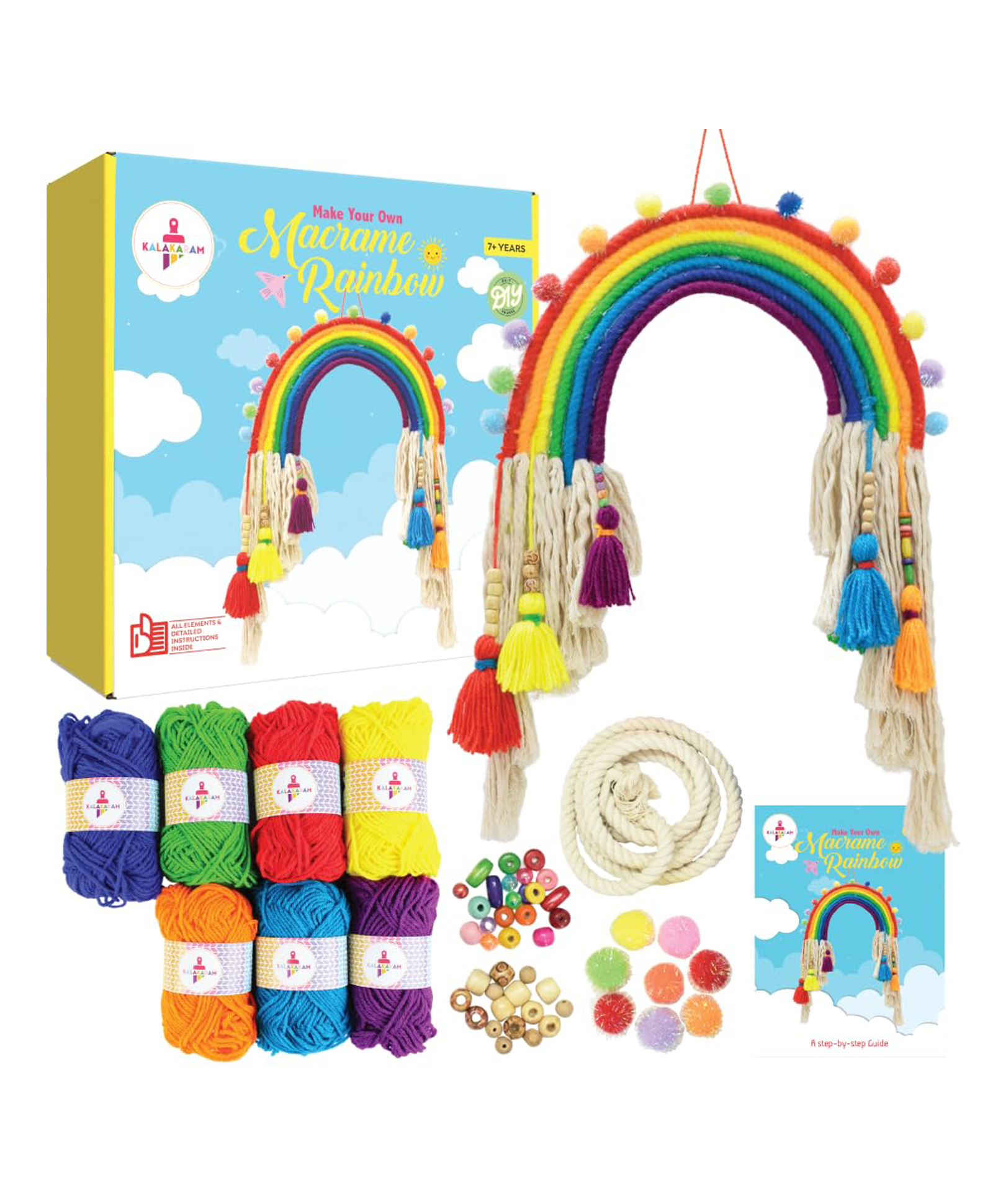 Kalakaram Macrame Rainbow Kit - Multi Colour-picture-19