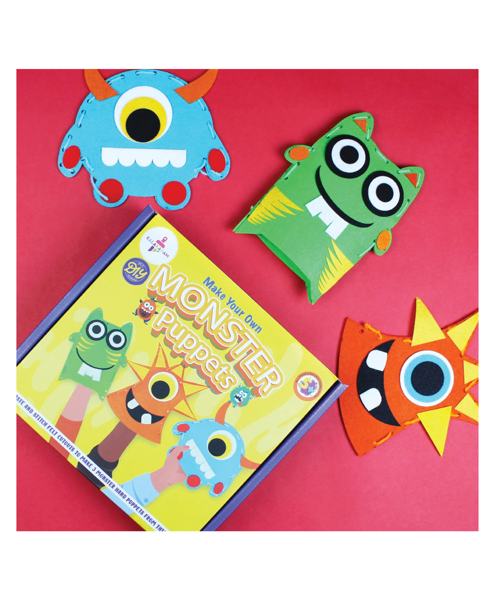 Kalakaram Make Your Own Monster Puppets Kit - Multicolor-picture-22