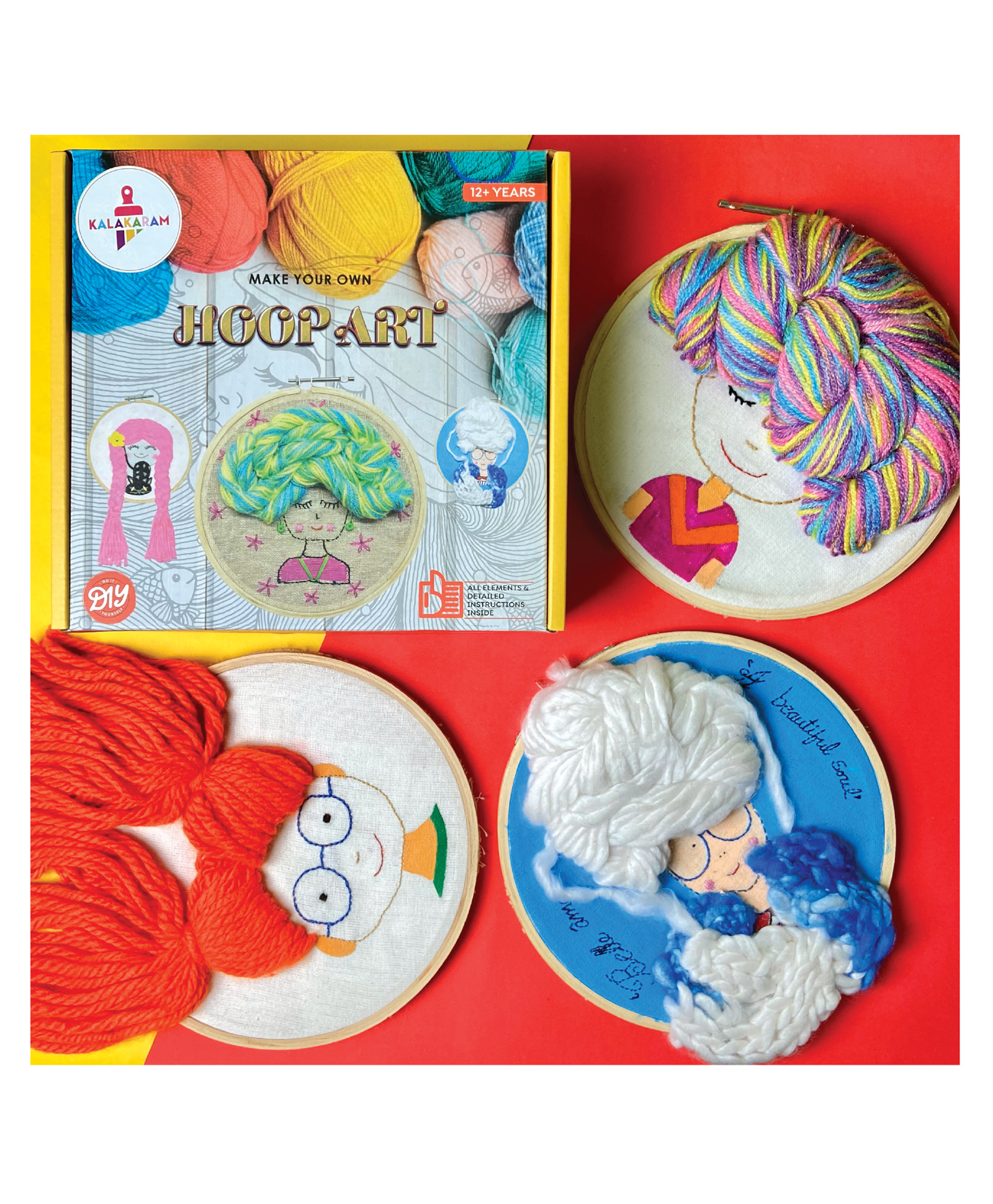 Kalakaram Make Your Own Hoop Art Embroidery Kit - Multicolor-picture-12