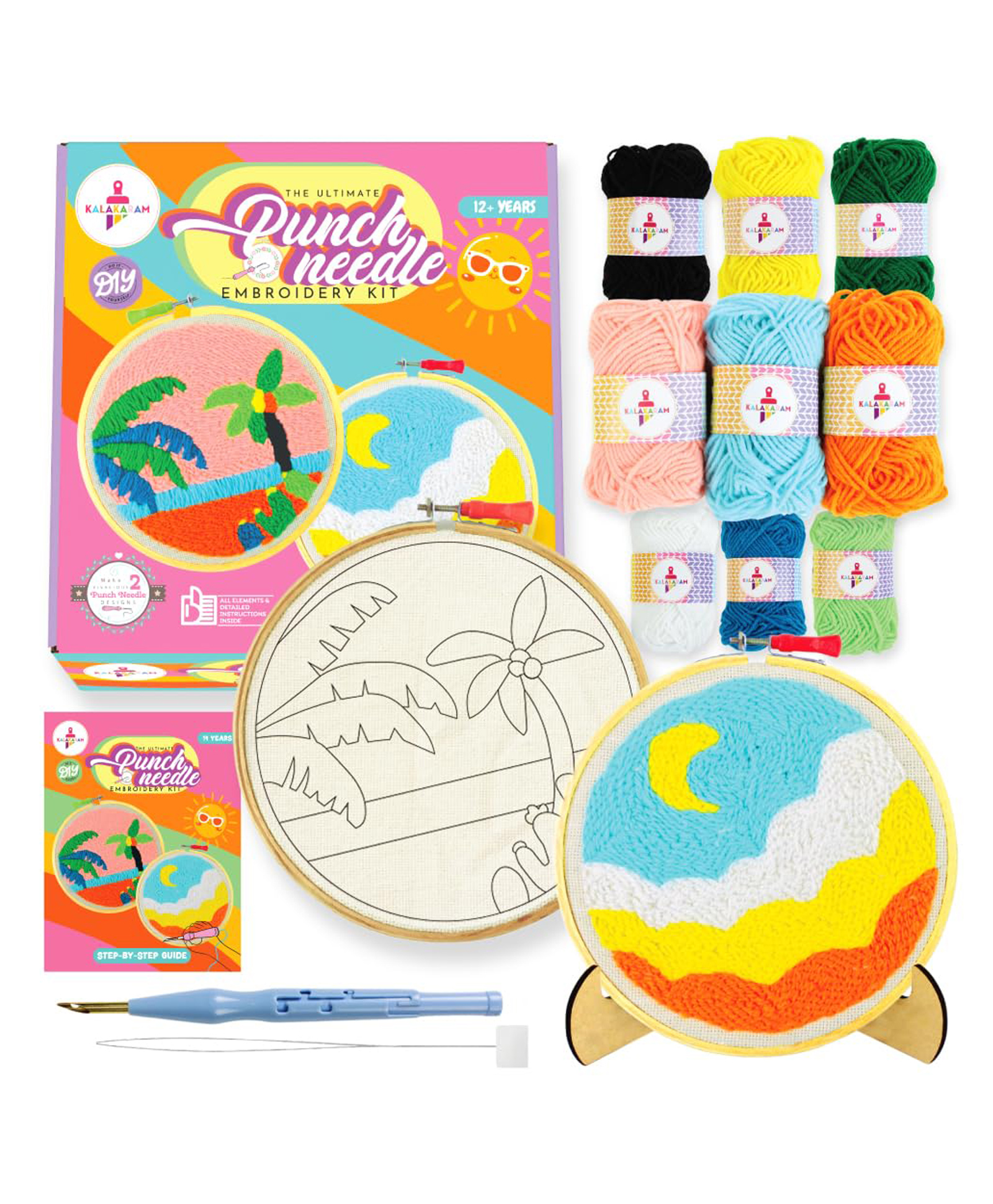 Kalakaram Punch Needle Embroidery Kit - Pink-image-30