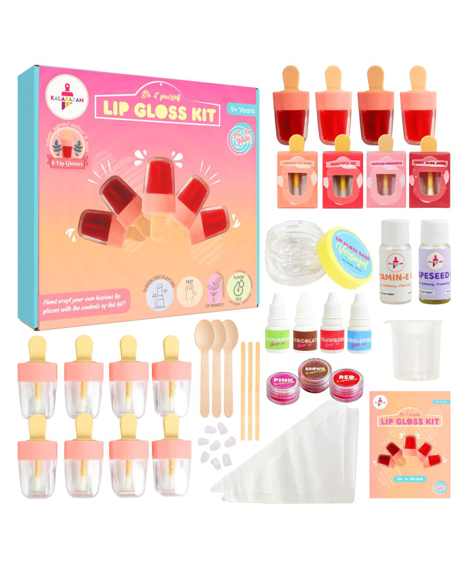 Kalakaram Lip Gloss Kit - Pink-image-4