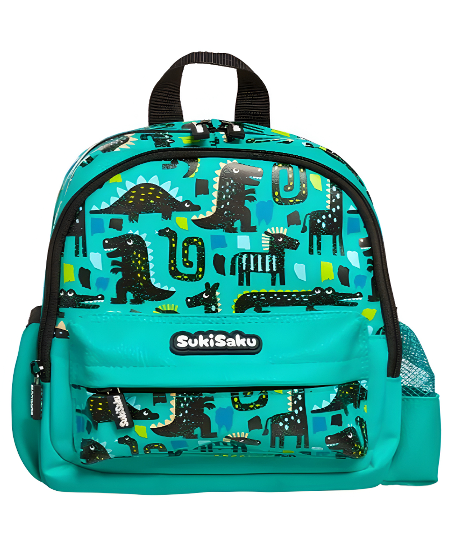 Schoolish Dinosaur Backpack, Cute Lightweight Small Backpack for Little Kids Boys Kindergarten Preschool Bookbag Toddler Bag - Pack of 1 - Green- 9 Inch-image-30