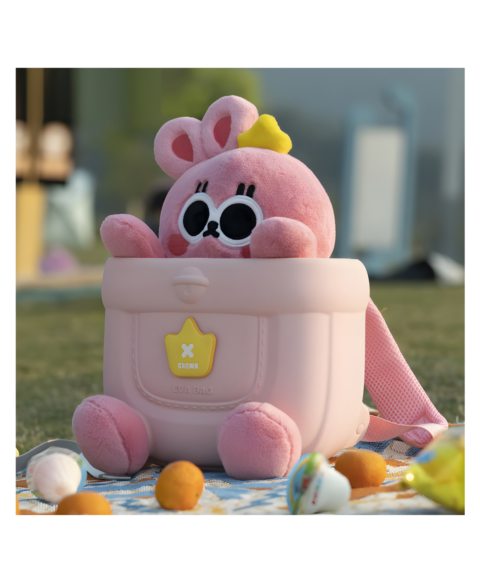Schoolish Bagpack for ChildrenEva Rabbit Theme Bag for Pre-schoolers Kids, Small Picnic Bag for Baby, Boys, Girls, Lightweight Miniature Bags for Kids, Boys, Girls- Pack of 1 - Pink -9 Inch-image-2