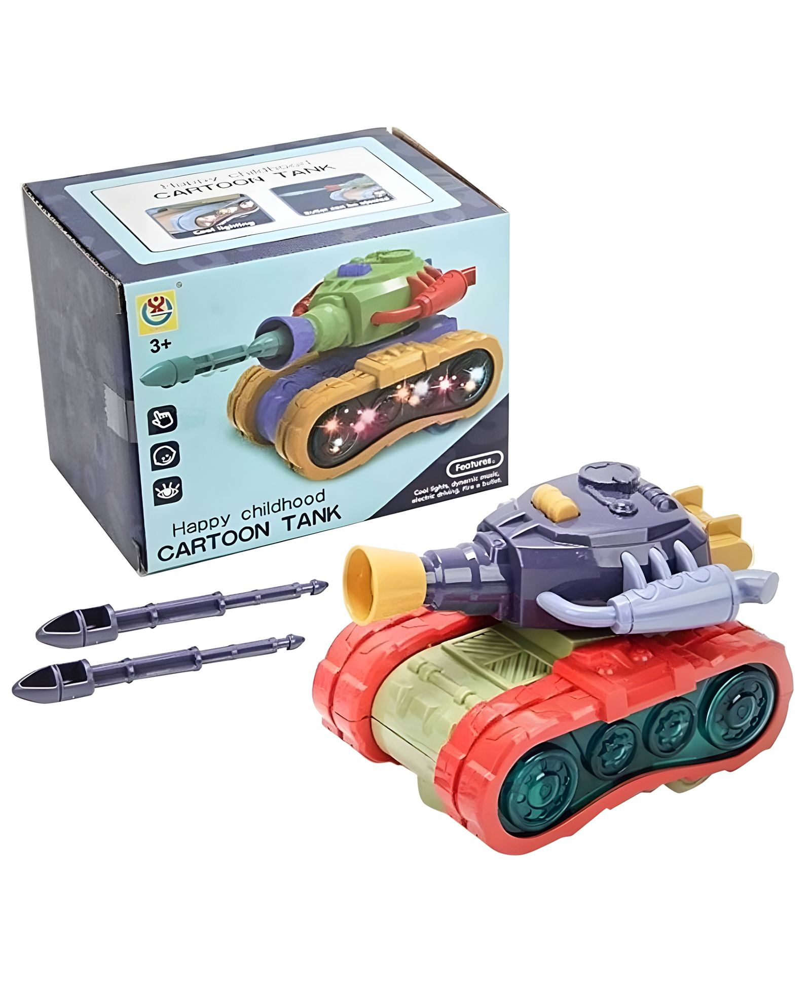 YAMAMA Happy Childhood Cartoon Gear Transparent Tank Toy For Kids With Electric Driving Fire a Bullet 360 Degree Rotating Universal Wheel 3D Lights And Music Toy For Kids Musical Toys For Kids(Pack of 1Color May Vary)-picture-19