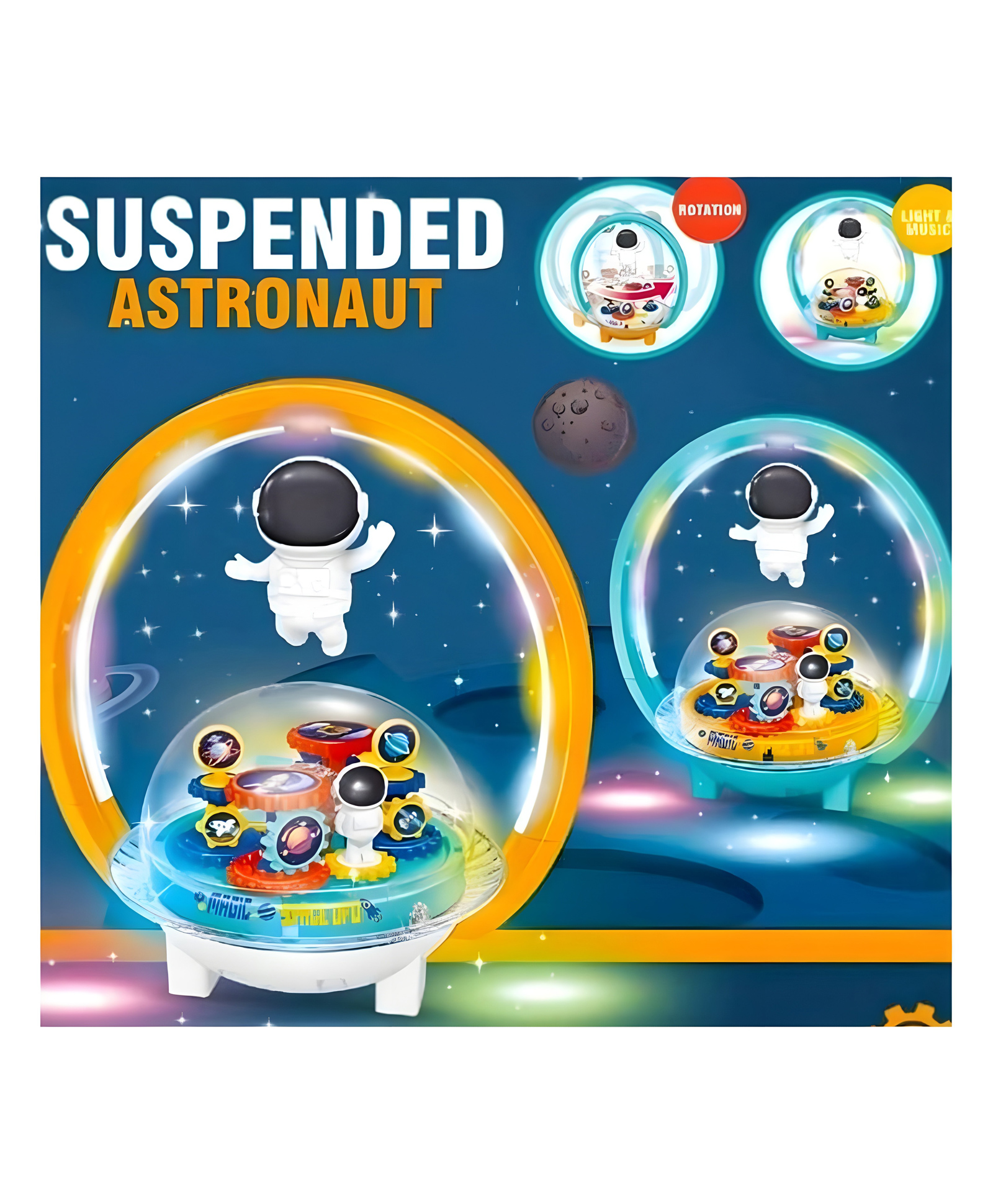 YAMAMA Musical Toys For Kids Brilliant Magnetic Floating Astronaut Spaceship Toys With Flashing Lights And Music Magnetic Toys Light-Up Dream Ball Kids Toys(Pack of 1Color May Vary)-image-21